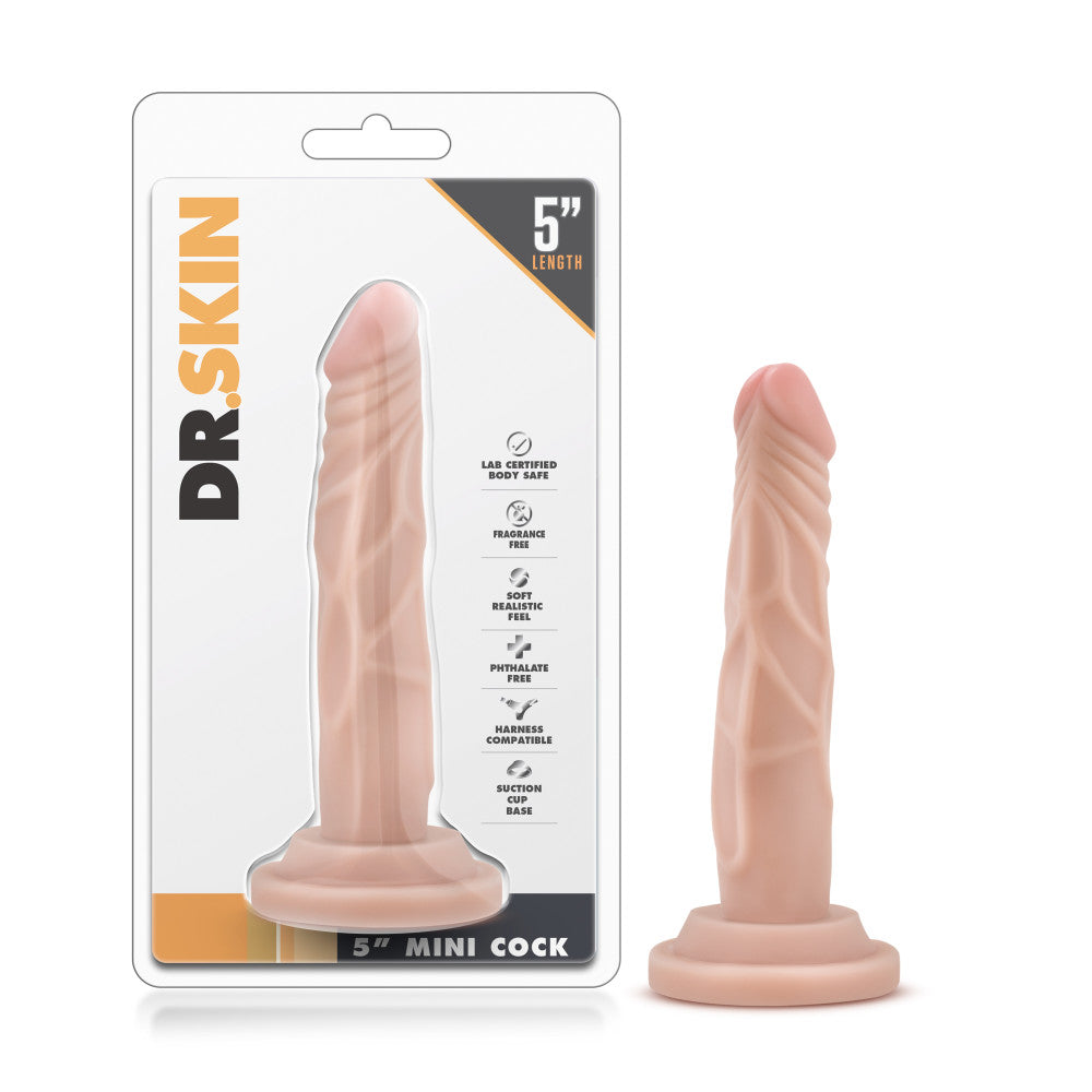 Dr. Skin By Blush® | Realistic Beige 5.75-Inch Long Dildo With Suction Cup Base、mySite、bottomscart