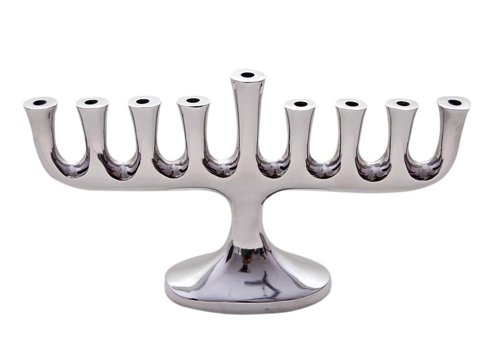 Contemporary Aluminum Menorah - Silver、mySite、topwebapps