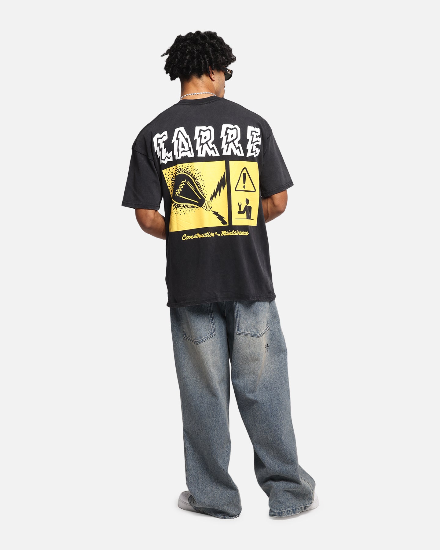 Carre Construction T-Shirt Black Acidwash、mySite、zt4zffjzw