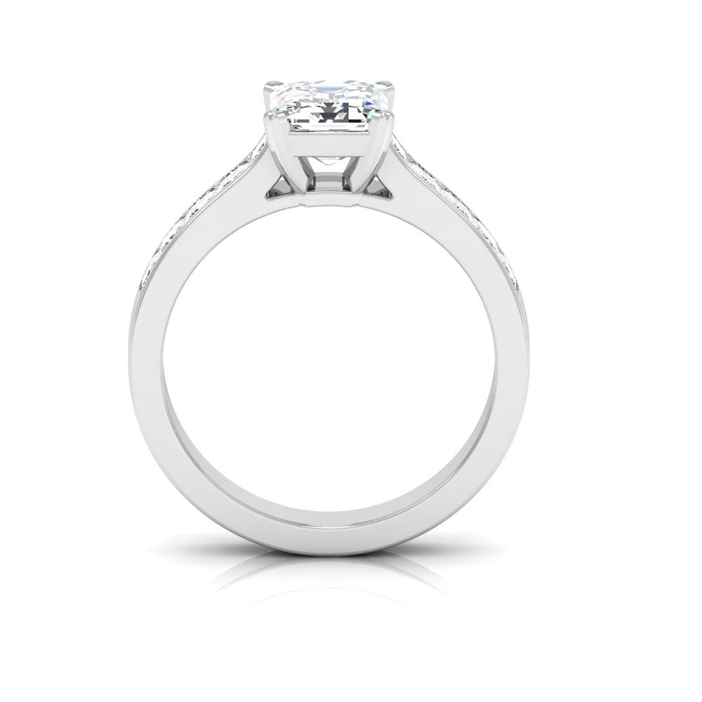 Invisible Set Asscher Cut Moissanite Engagement Ring、mySite、hinf8tx79
