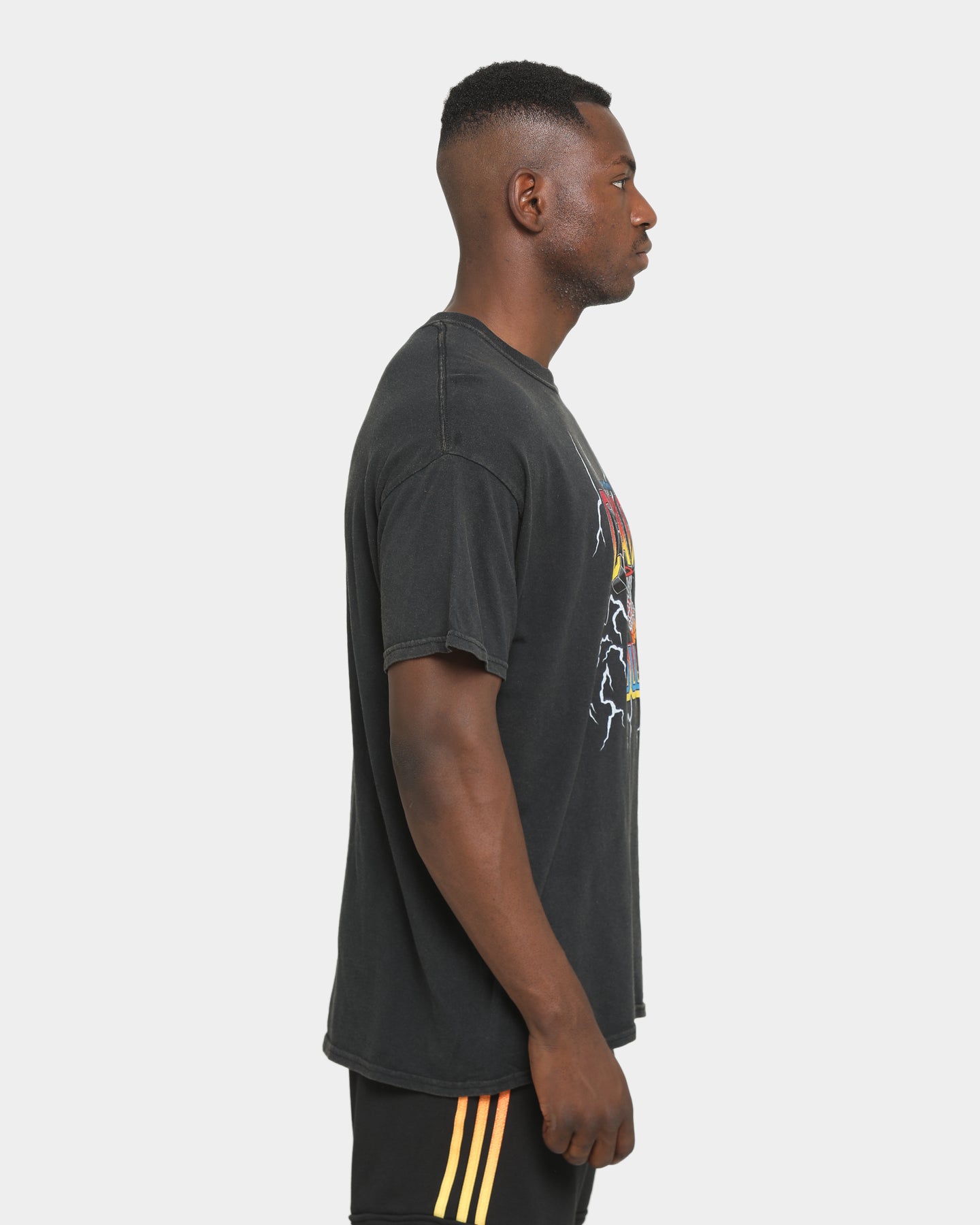 Mitchell & Ness Chicago Bulls Vintage Lightning Short Sleeve T-Shirt Black Wash、mySite、zt4zffjzw