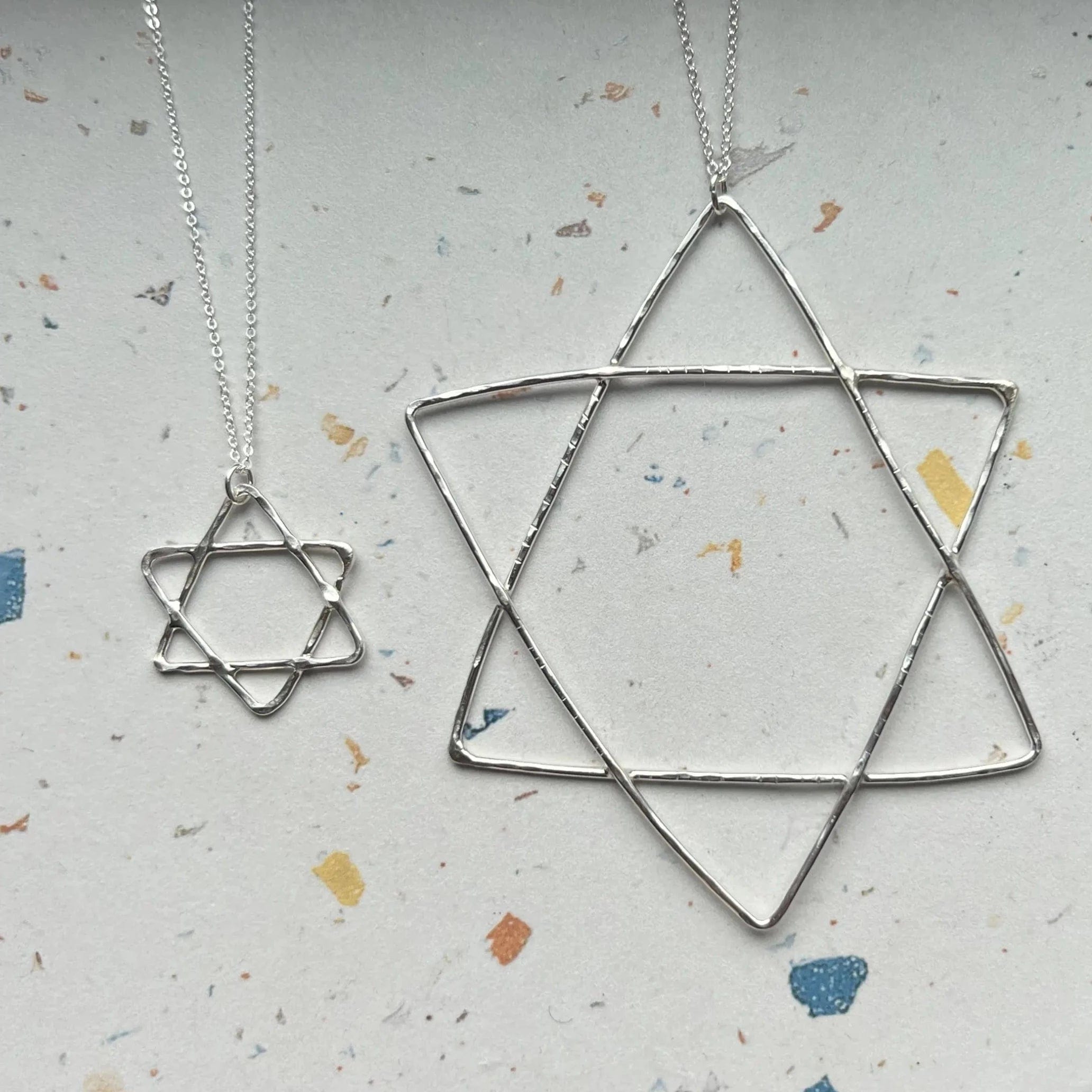 Sterling Silver Handmade Organic Star of David - Small or Large、mySite、topwebapps