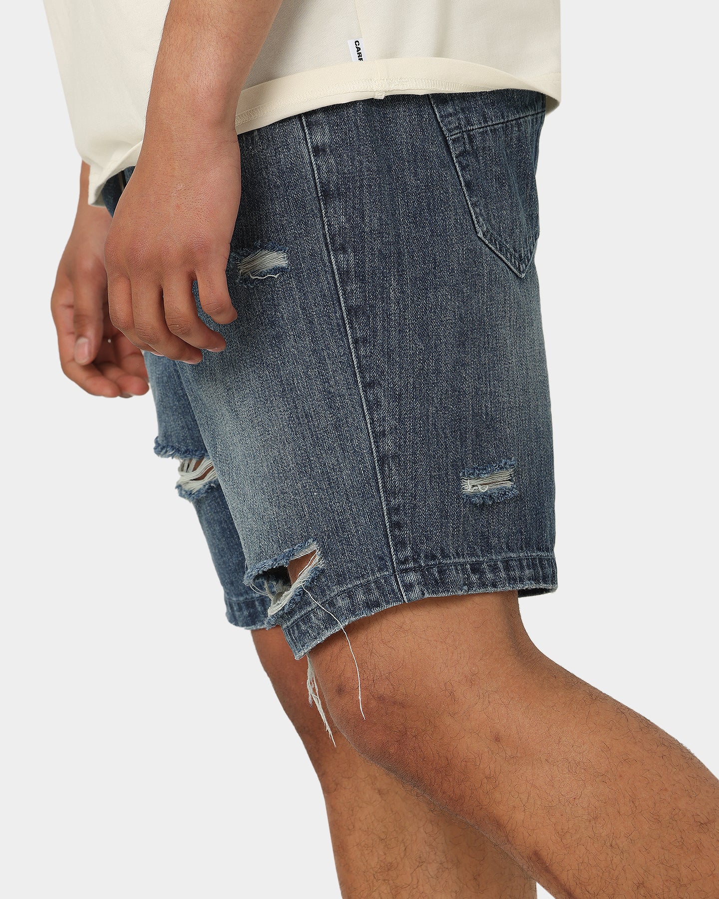 Carre Bouffant Distressed Shorts Blue、mySite、zt4zffjzw