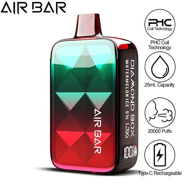 Air Bar Diamond Box 20000 Puffs Rechargeable Vape 25mL、mySite、zt4zffjzw
