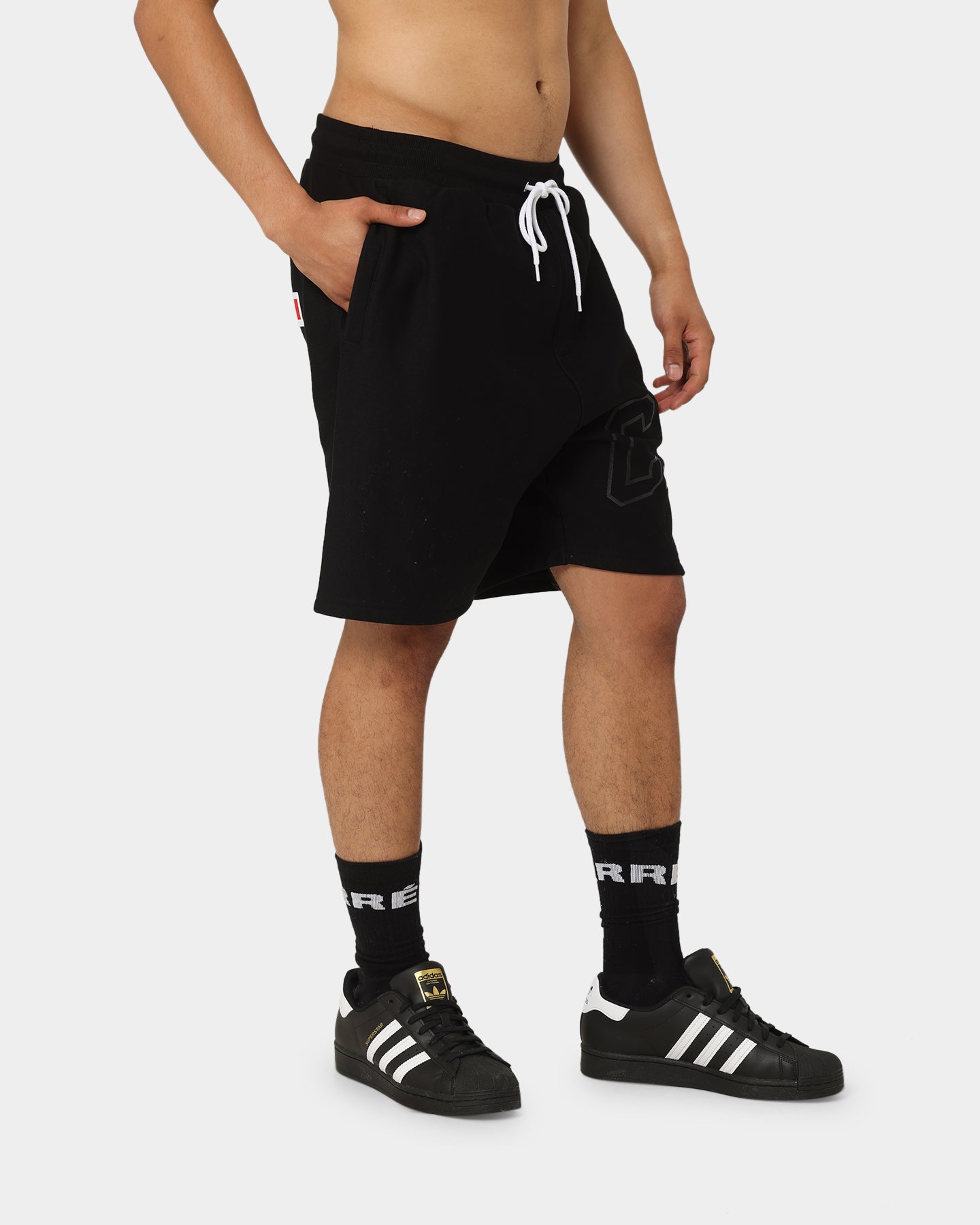 Carré Enorme Sweat Shorts Black/Black、mySite、zt4zffjzw