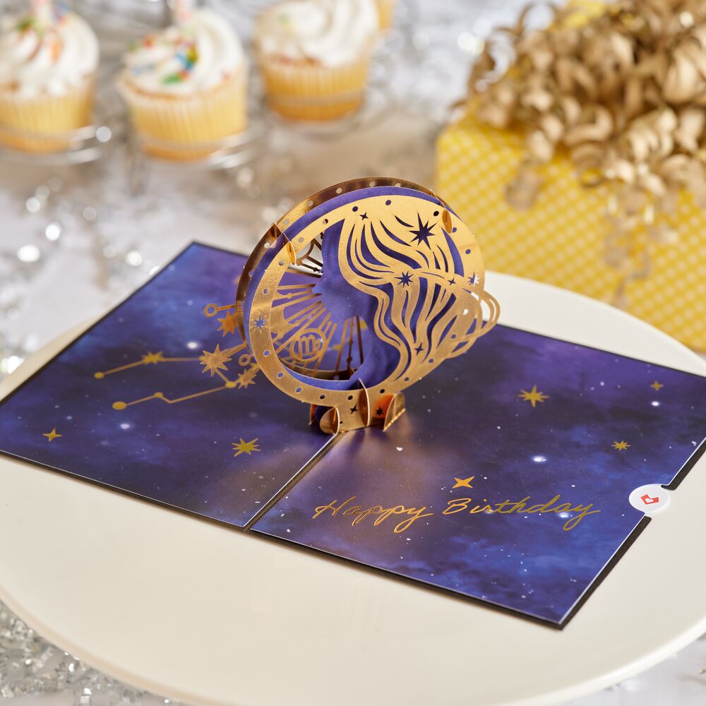 Virgo Zodiac Birthday Pop-Up Card、mySite、solidvoid