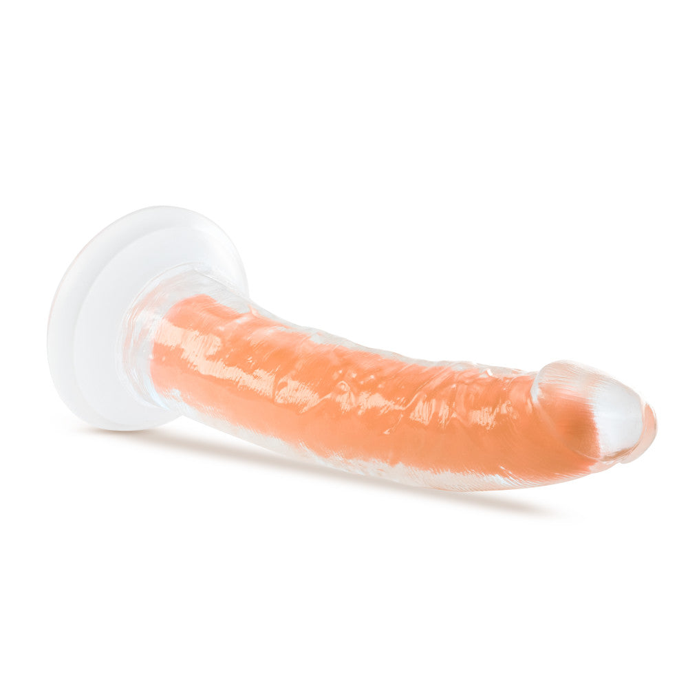 Neo Elite By Blush® | Lavo Glow In The Dark Neon Orange: 7.5-Inch Long Dildo - Made with Purio™ Silicone & SensaFeel® Dual Density Realistic Technology、mySite、bottomscart
