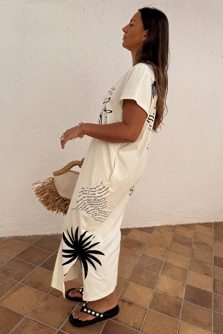 Cream Palma T Shirt Dress、mySite、solidvoid