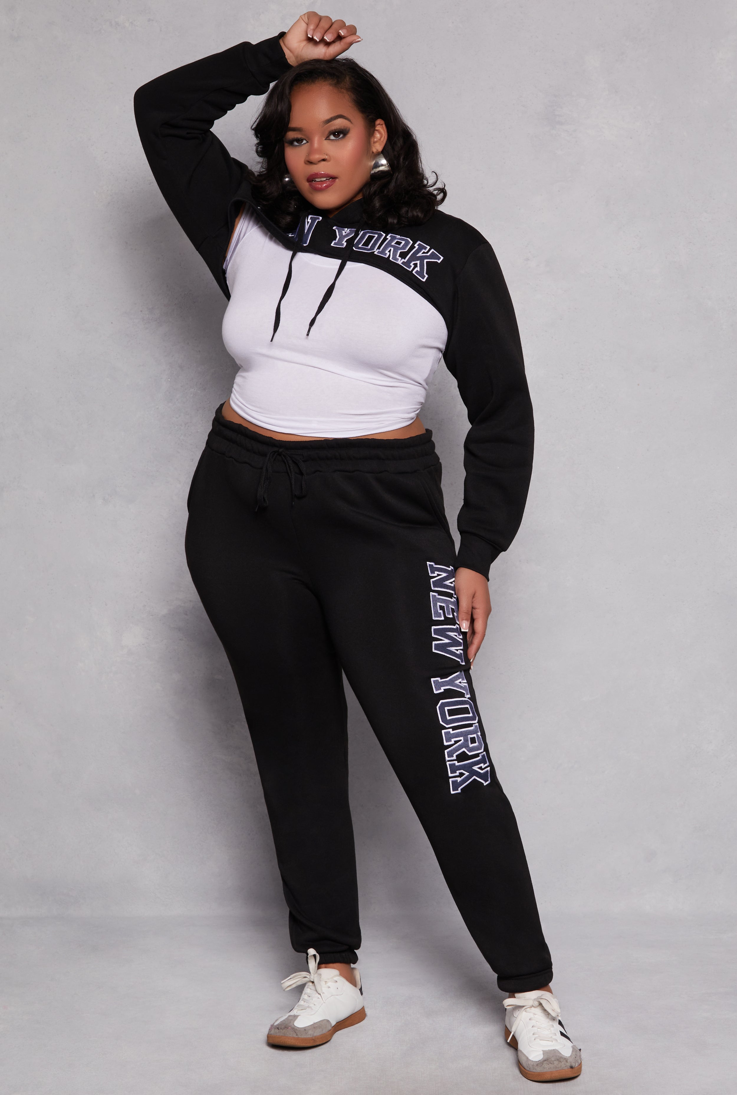 Plus Size New York Bolero Sweatshirt、mySite、camillekostekn