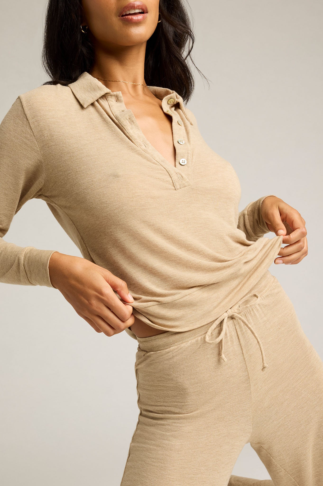 Fino Cashmere Polo in Dune、mySite、bengalsvssteelers