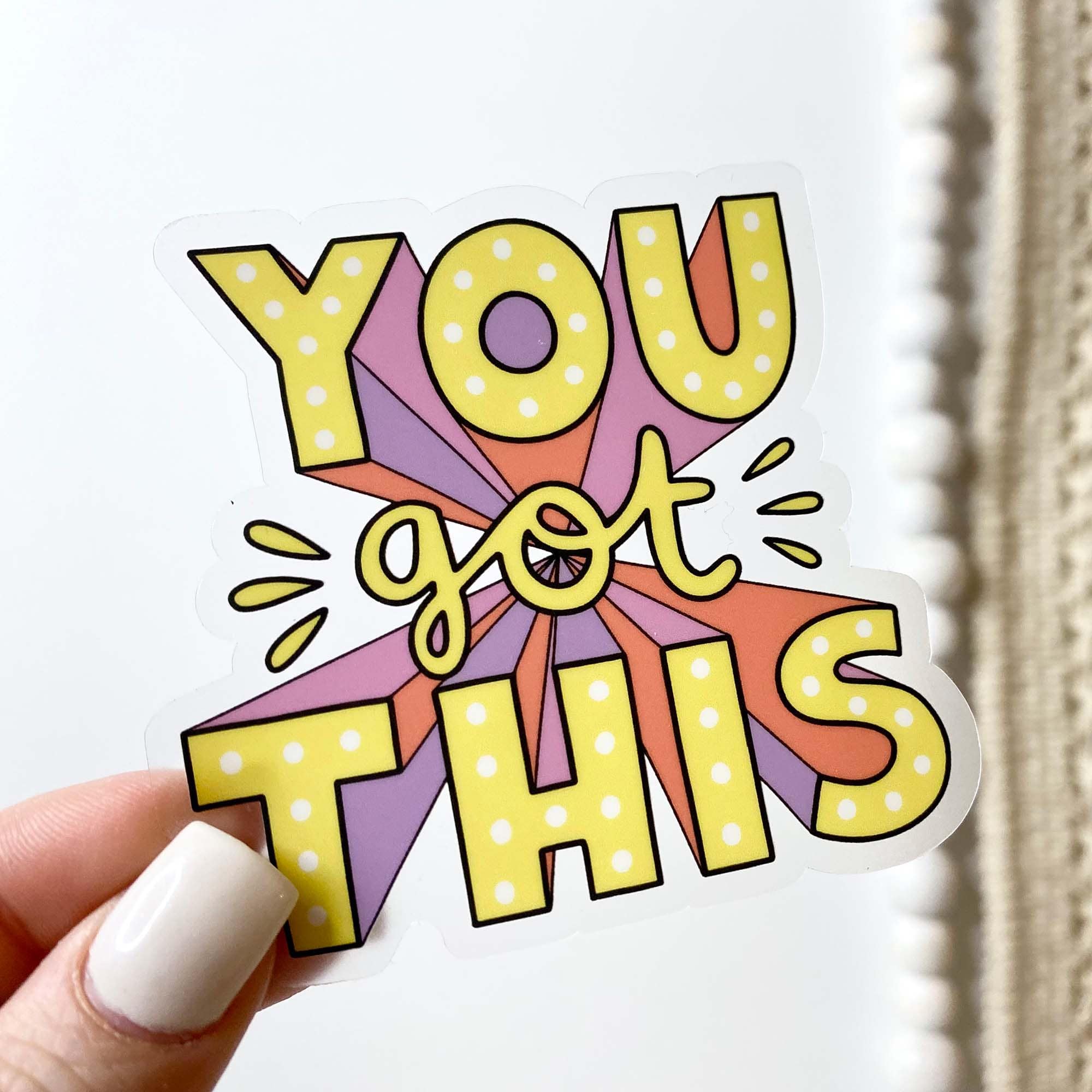  You Got This Bold Lettering Mental Health Clear Sticker、mySite、elrpsem3k