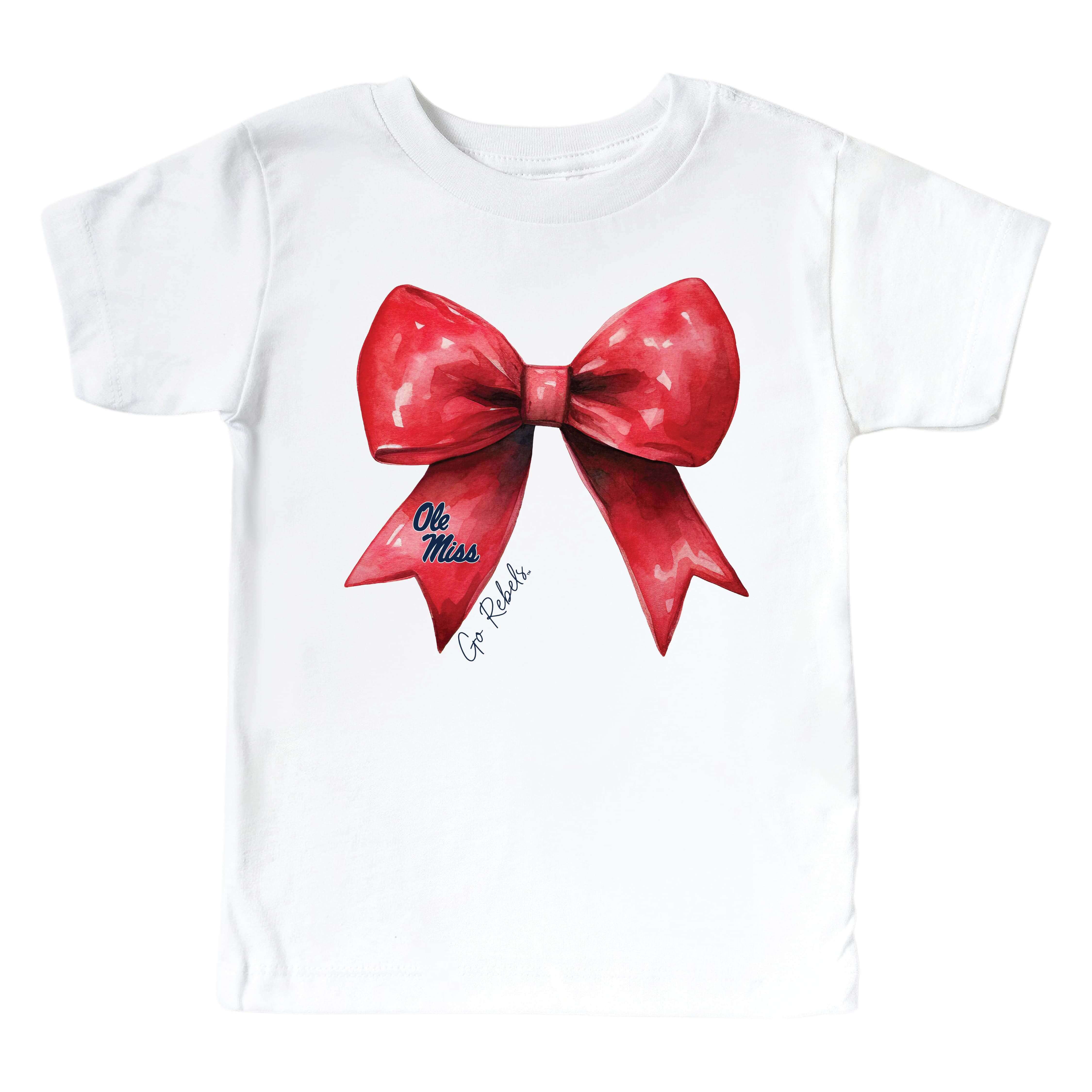  University of Mississippi | Footballs & Bows Kids Graphic Tee、mySite、layawaytickets