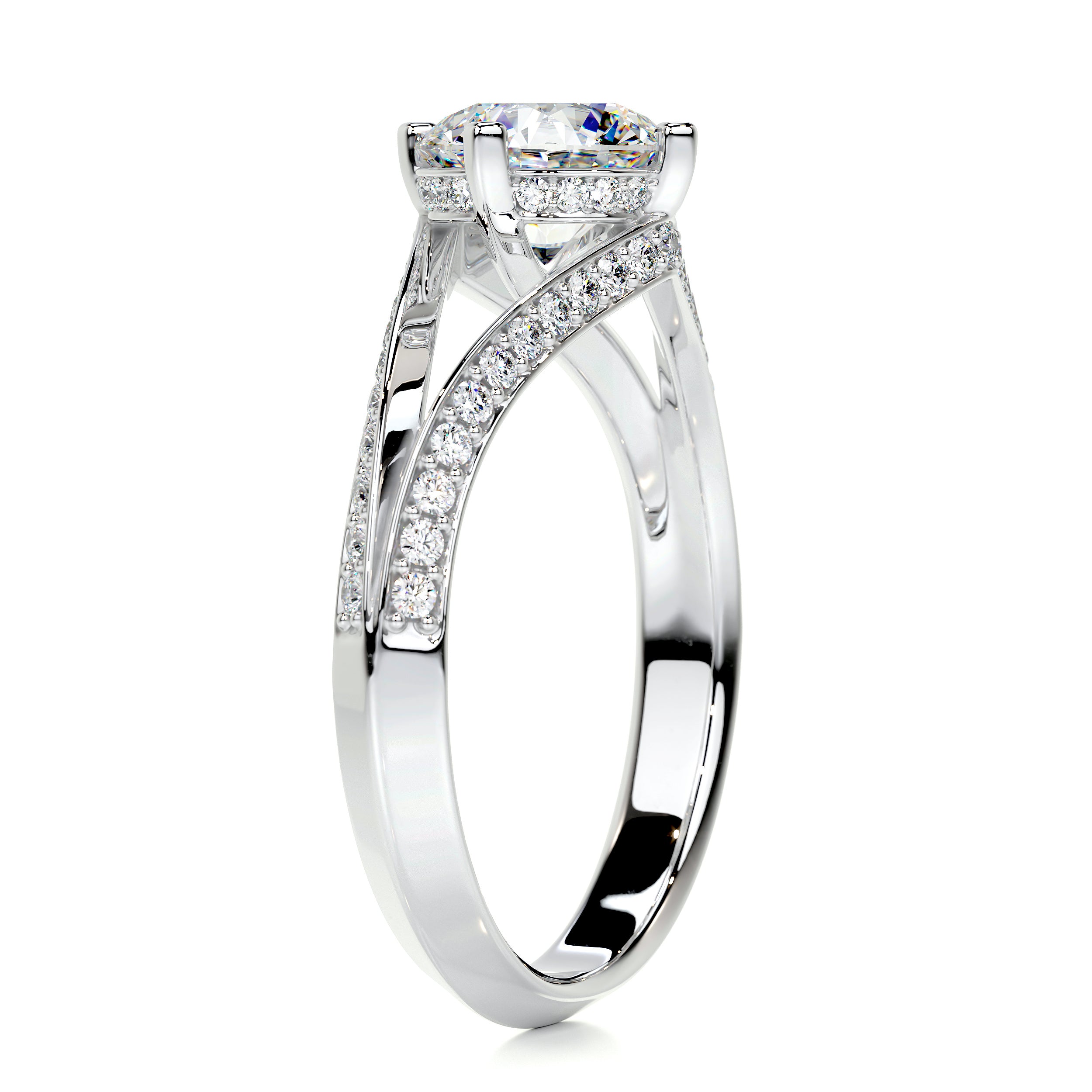 Harlow Moissanite & Diamond Ring -18K White Gold、mySite、hinf8tx79