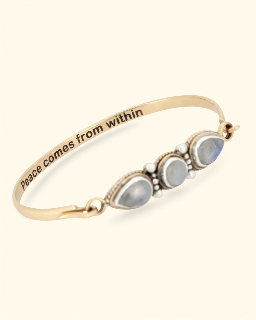Peace Comes From Within Moonstone Bracelet、mySite、topwebapps