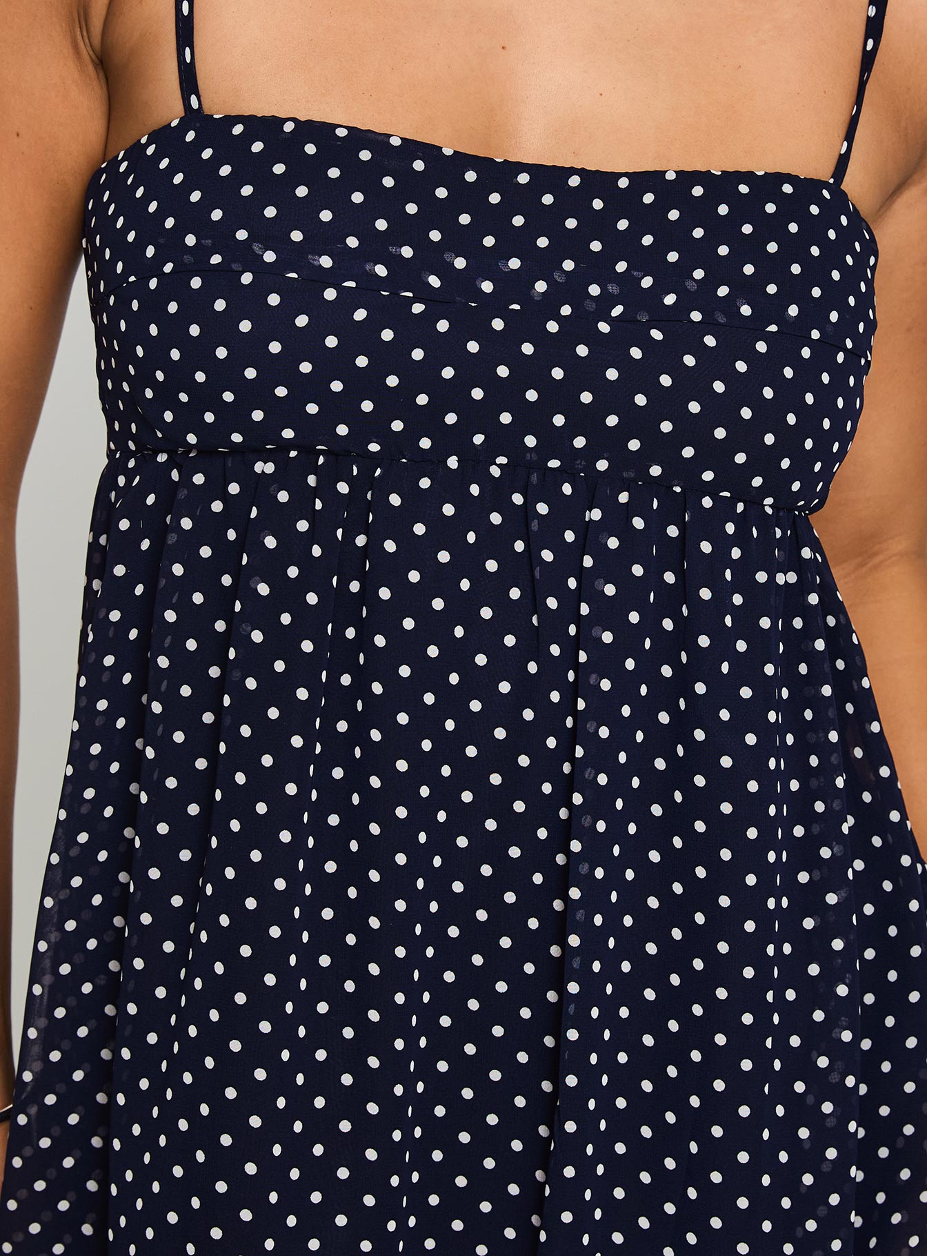 Ortega Mini Dress Navy Polka、mySite、solidvoid