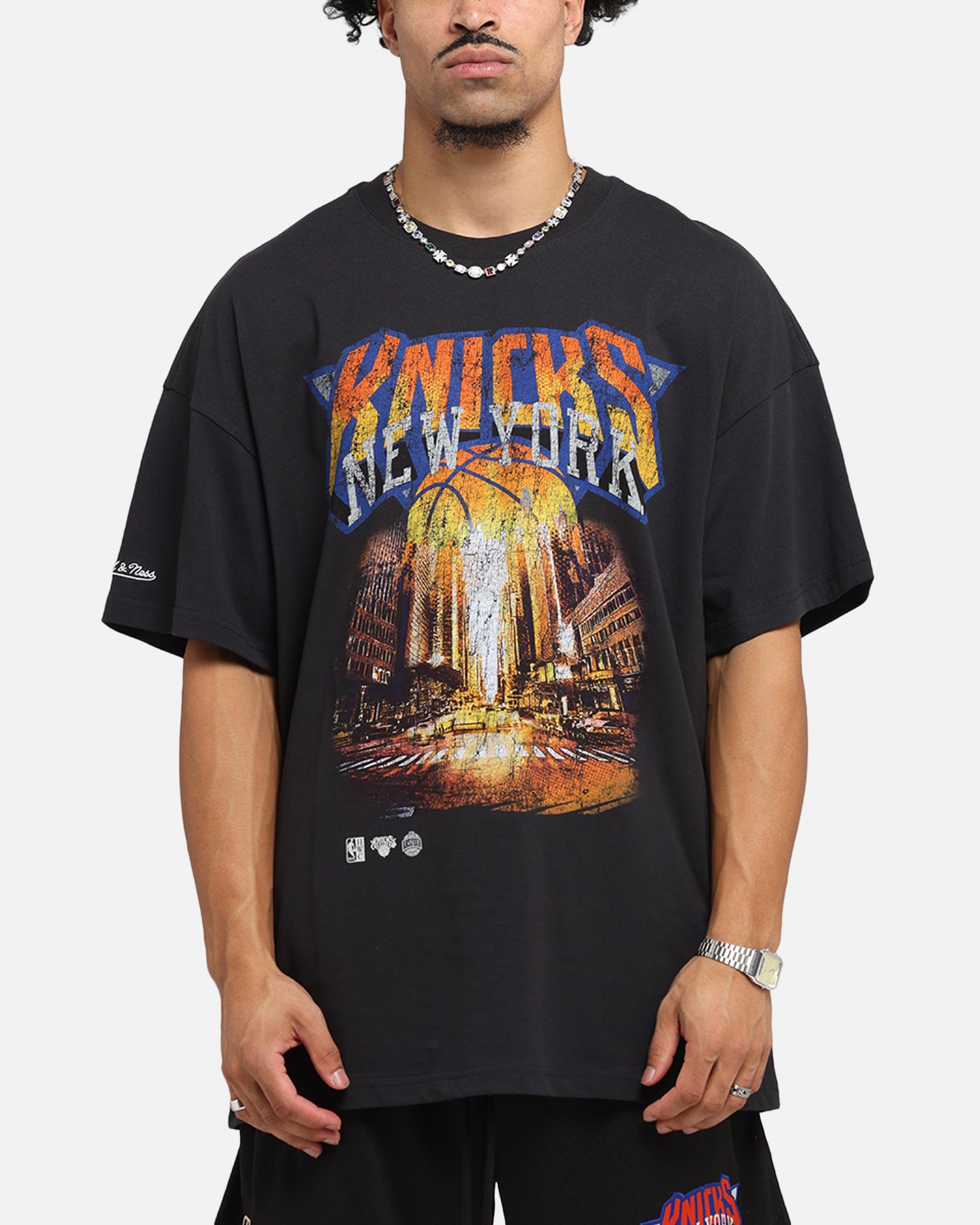Mitchell & Ness New York Knicks The Garden T-Shirt Faded Black、mySite、zt4zffjzw