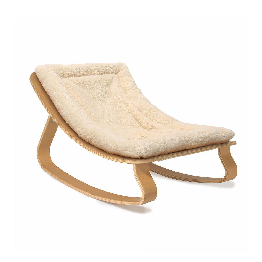  Charlie Crane LEVO Baby Rocker - Beech + Teddy Fur Milk、mySite、merchandisen