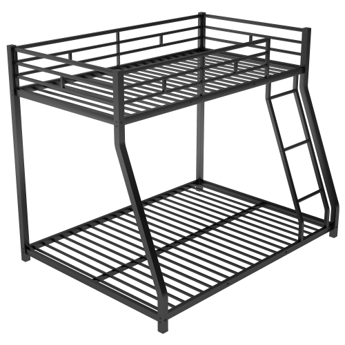 Metal Floor Bunk Bed, Twin over Full,Black(OLD SKU:MF193244AAB)、、casual
