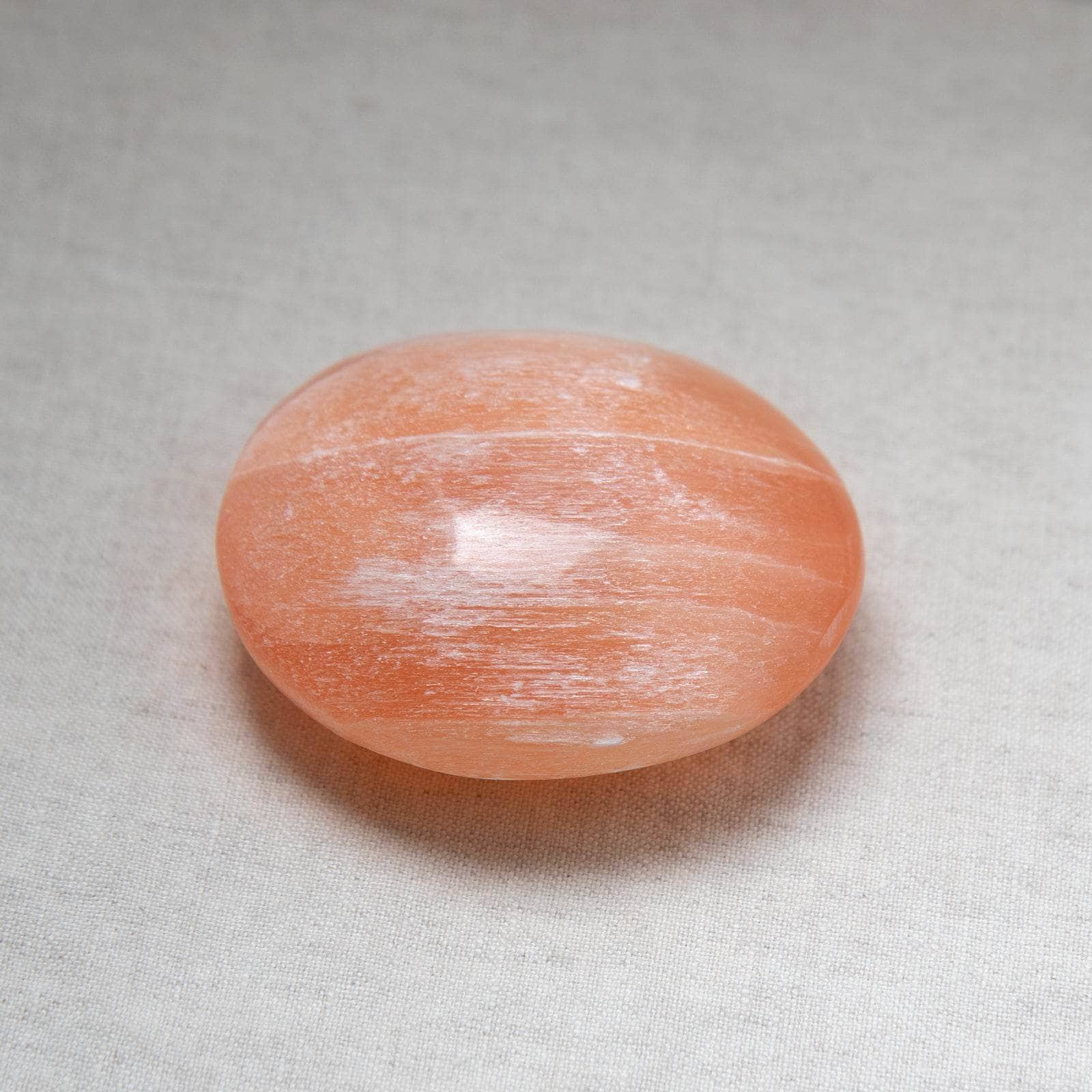 Peach Selenite Palm Stone、mySite、hinf8tx79