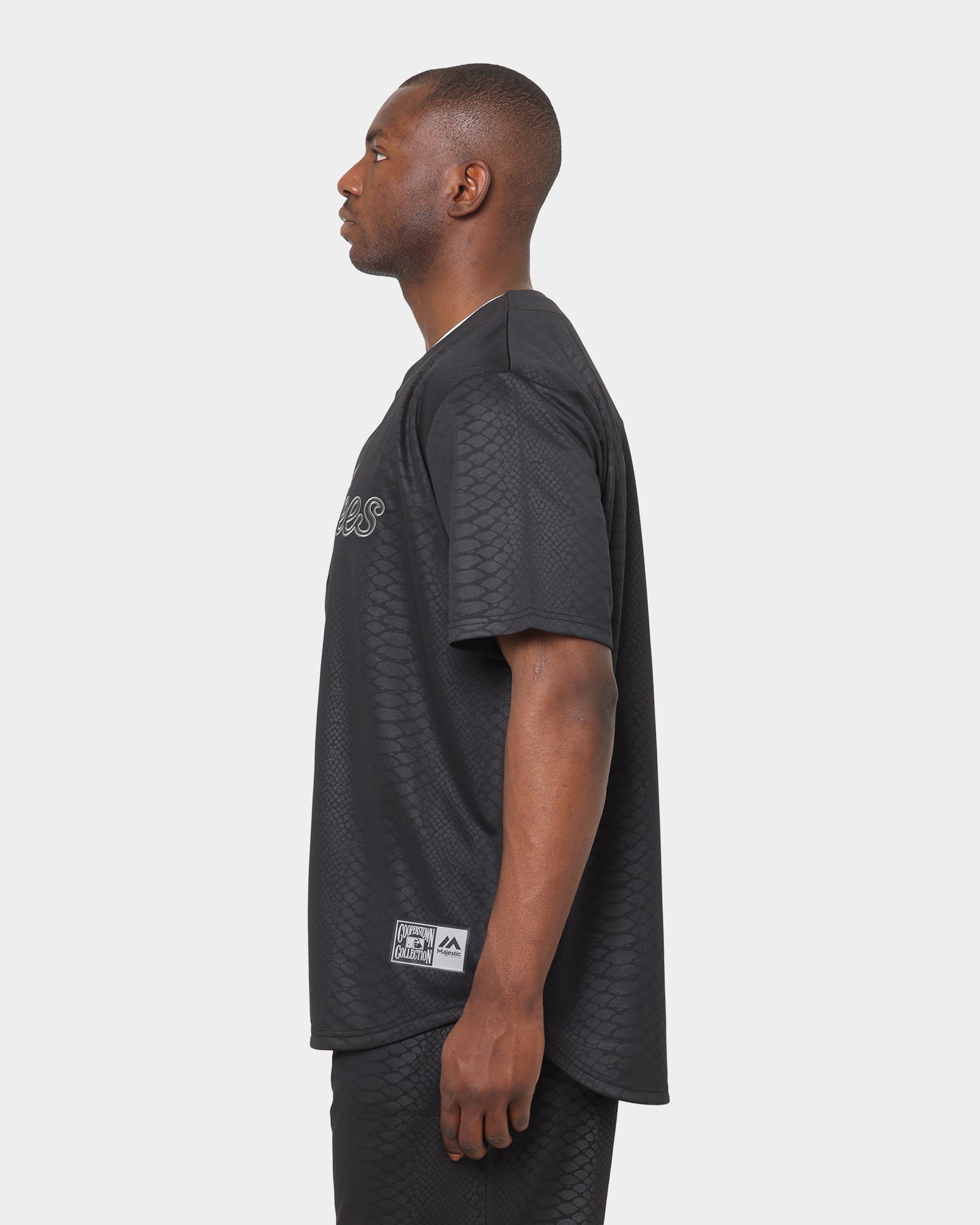 Majestic Athletic New York Yankees Animal Wordmark Jersey Black Snake Print、mySite、zt4zffjzw