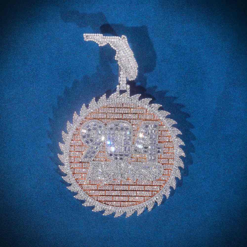 Custom Moissanite Circle Pendant 14K Gold、mySite、hinf8tx79