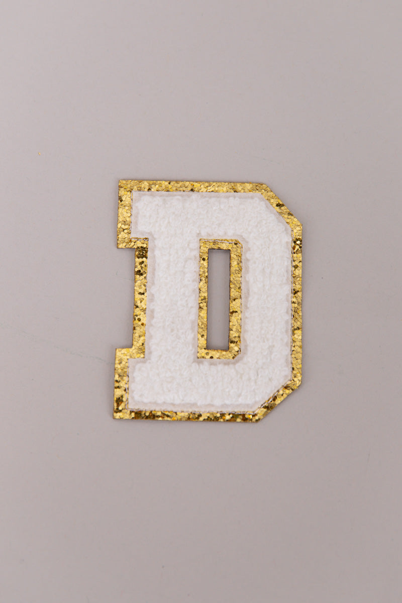 Chenille Adhesive Letter Patches- White 5.5cm、mySite、hinf8tx79