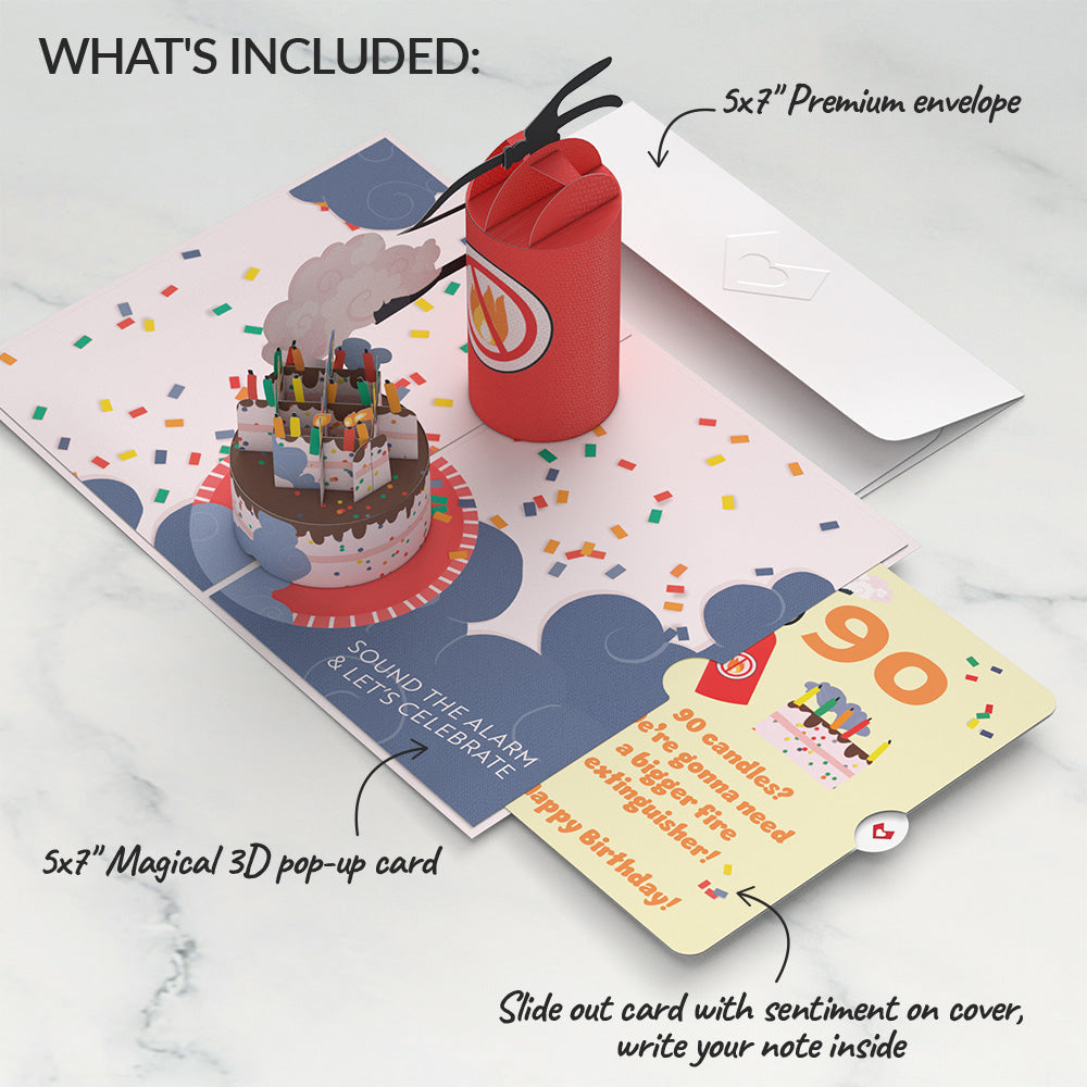 Holy Smokes You're Old 90th Birthday Pop-Up Card and Sentiment Set、mySite、solidvoid