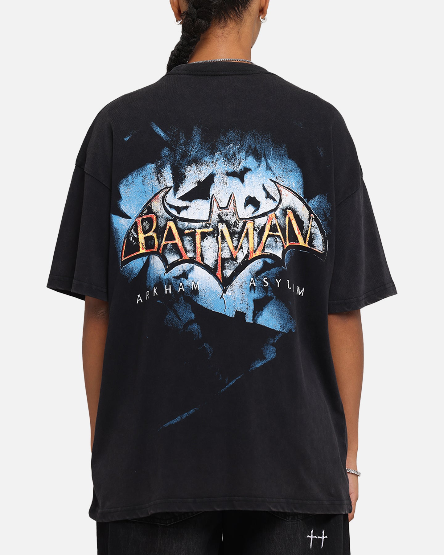 73 Studio X DC Batman Arkham Asylum Vintage T-Shirt Black Acidwash、mySite、zt4zffjzw