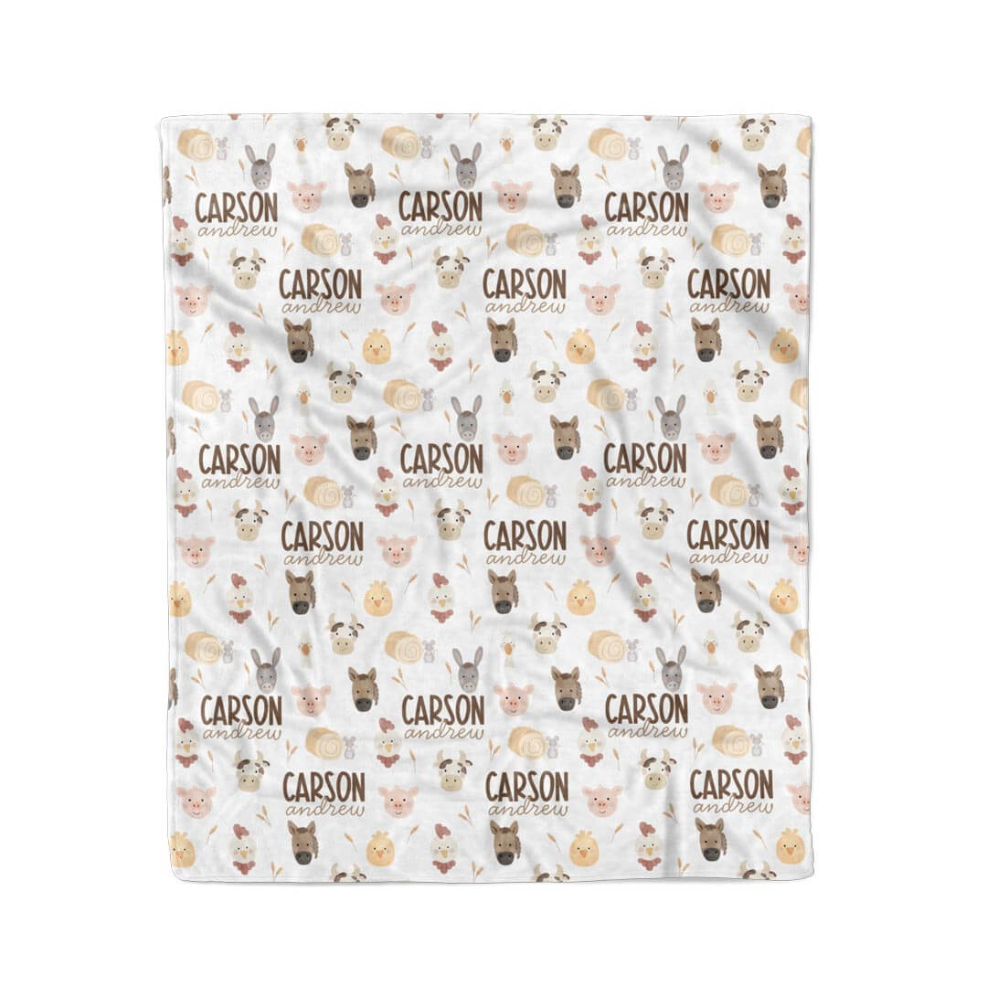  Barnyard Buddies Personalized Kids Blanket、mySite、layawaytickets