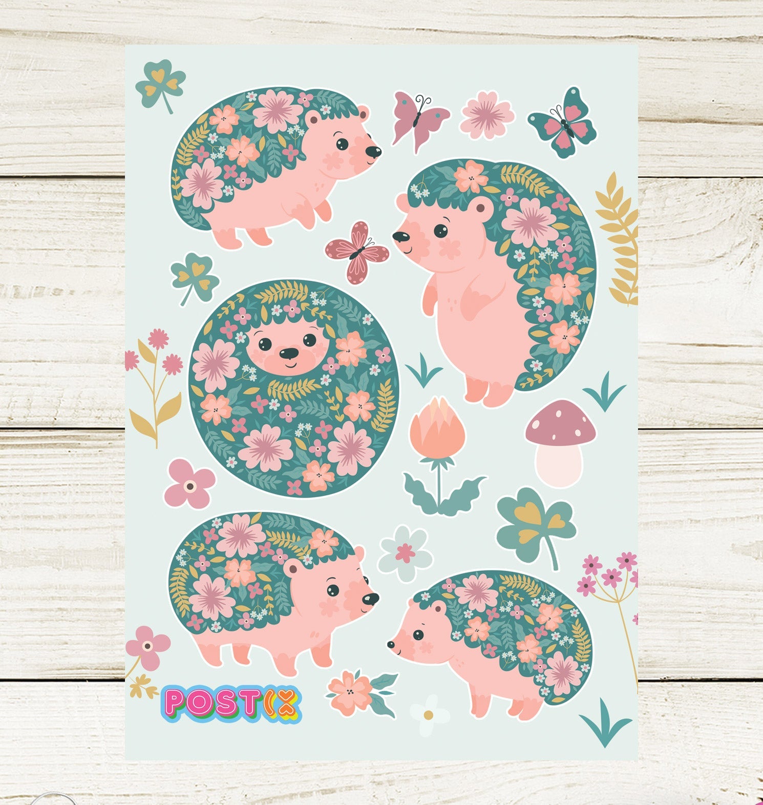  Cottage Hedgehogs Sticker Sheet、mySite、ghnorth