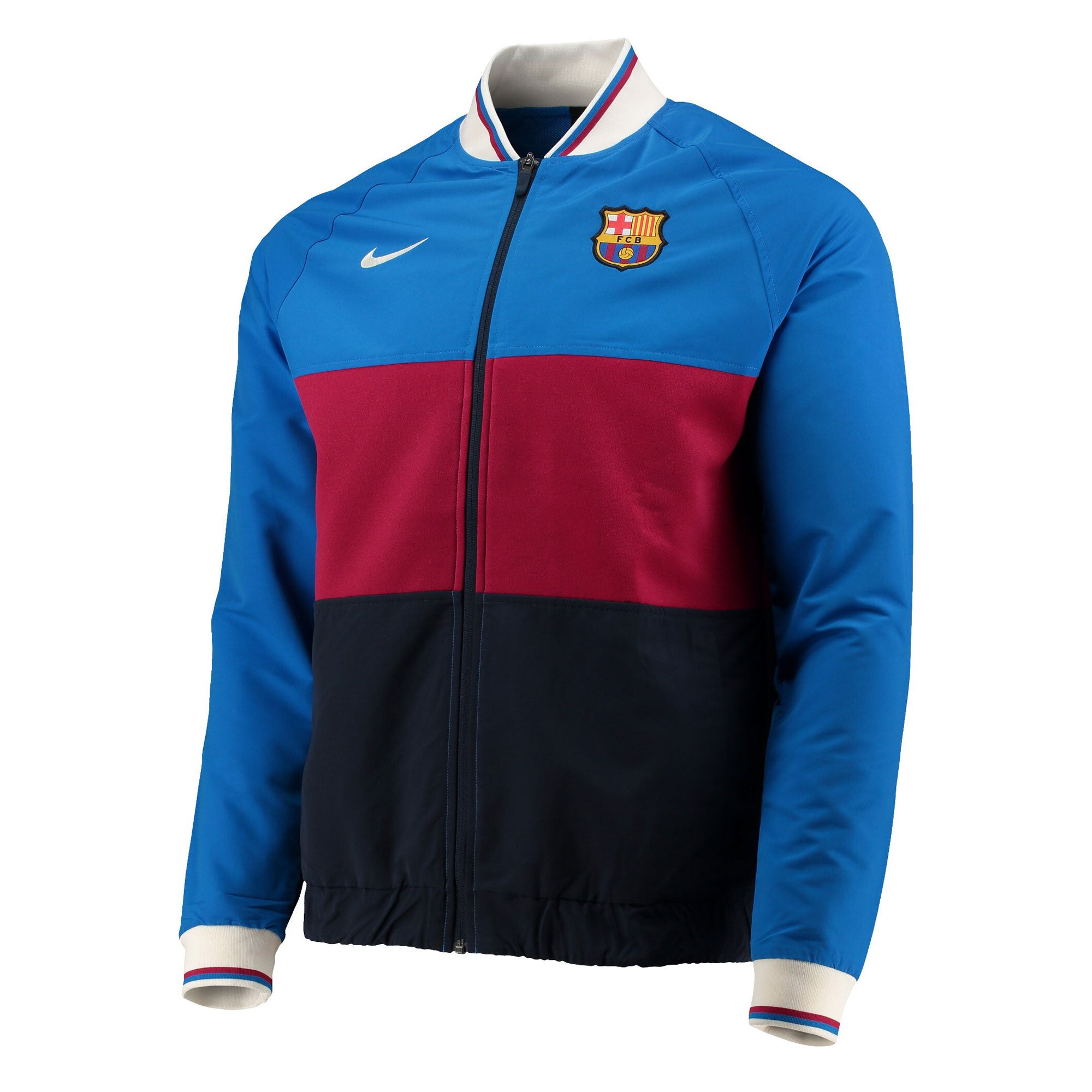 Nike Men's FC Barcelona 2022 Full-Zip Jacket Obsidian/Noble Red、mySite、noshort