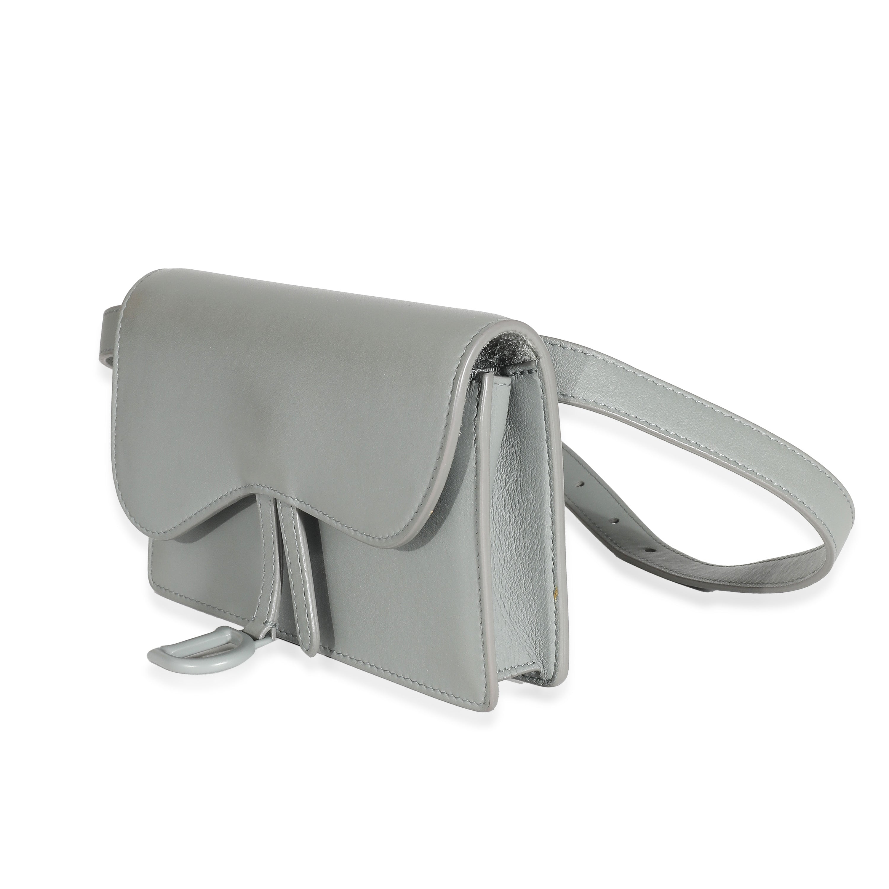 Grey Calfskin Saddle Belt Pouch、mySite、garagedoors4me