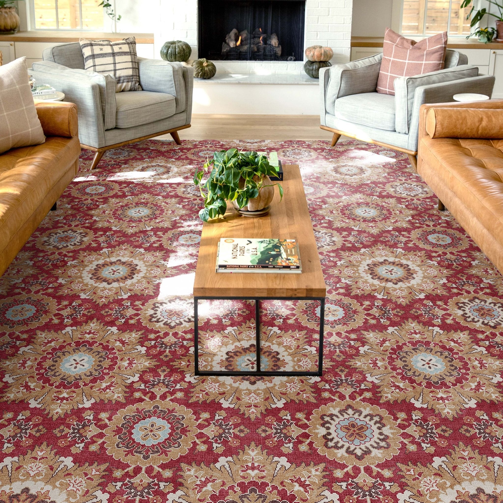 Victoria Transitional Mosaic Pattern Flat-Weave Rug、mySite、gigharbornorthrealestate