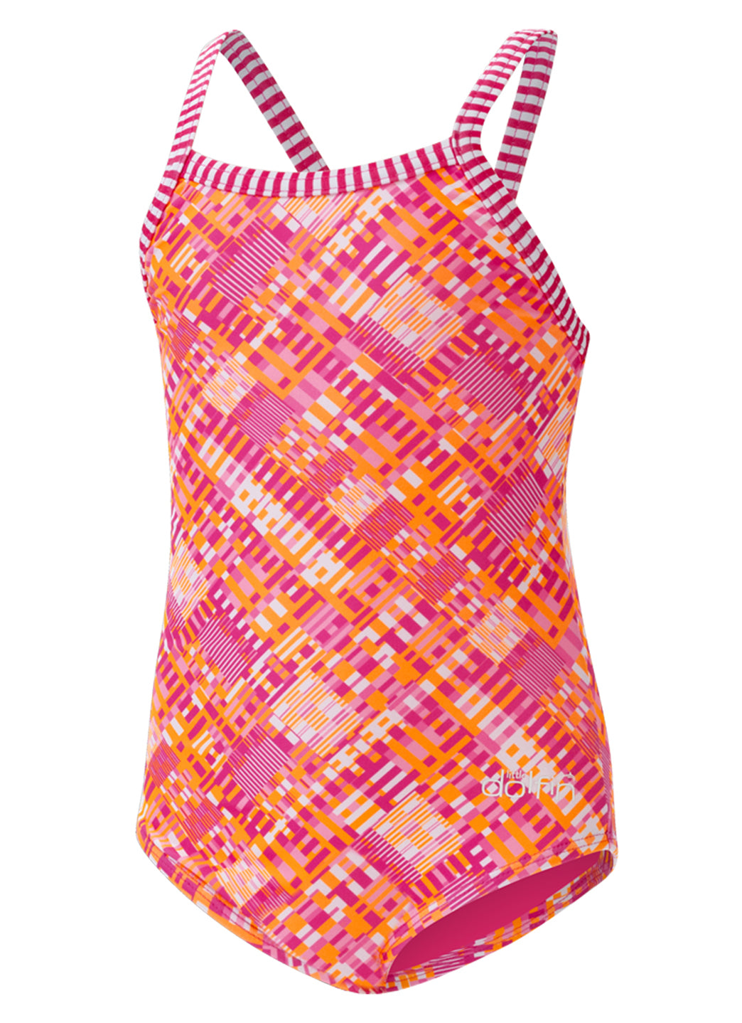 Dolfin Girls' Alphabet Printed One Piece Swimsuit (Toddler, Little Kid)、mySite、noshort