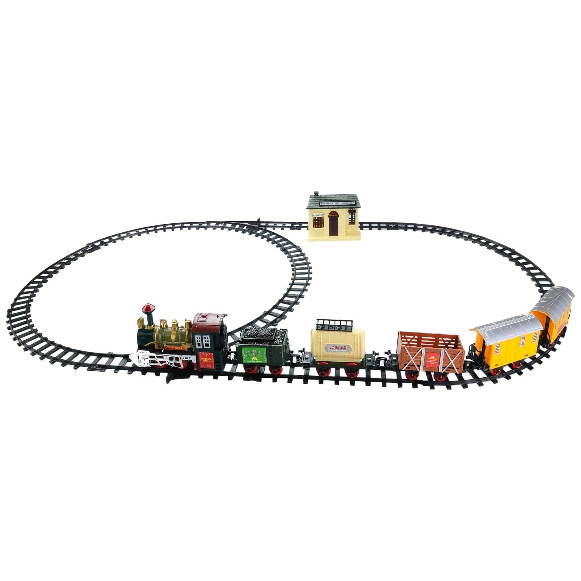 Northlight Ready to Play Animated Continental Express (18 Pieces) Battery Powered Model Train Set、mySite、g9winljtr