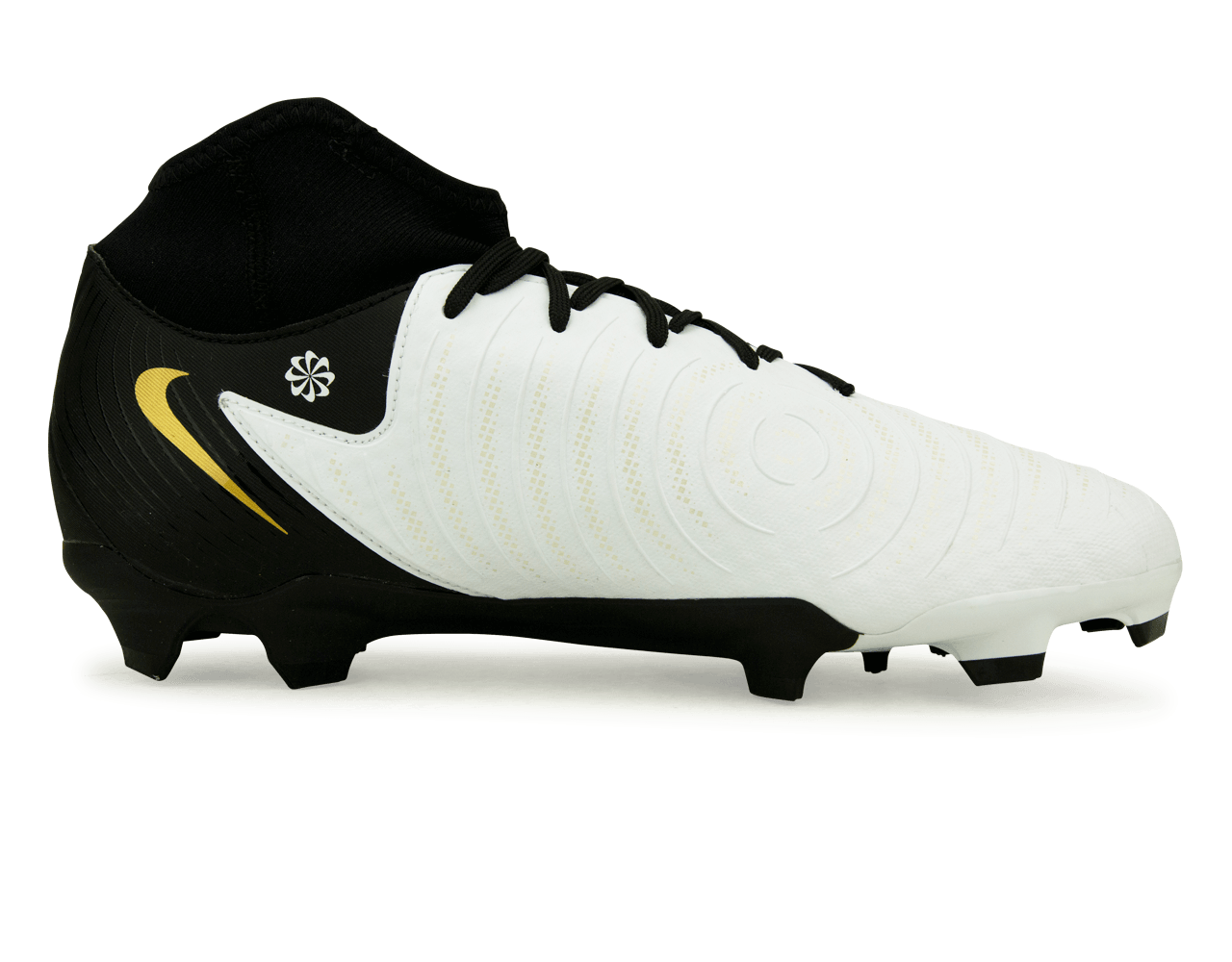 Nike Men's Phantom Luna II Academy FG/MG White/Black/Gold、mySite、noshort
