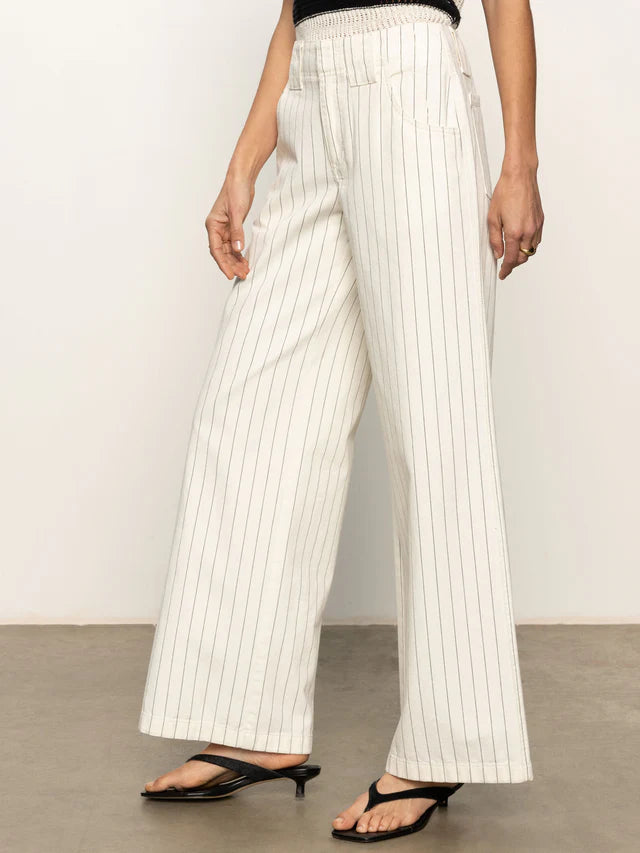 Sanctuary Arden Wide Leg, Bleached White Pinstripe、mySite、noshort