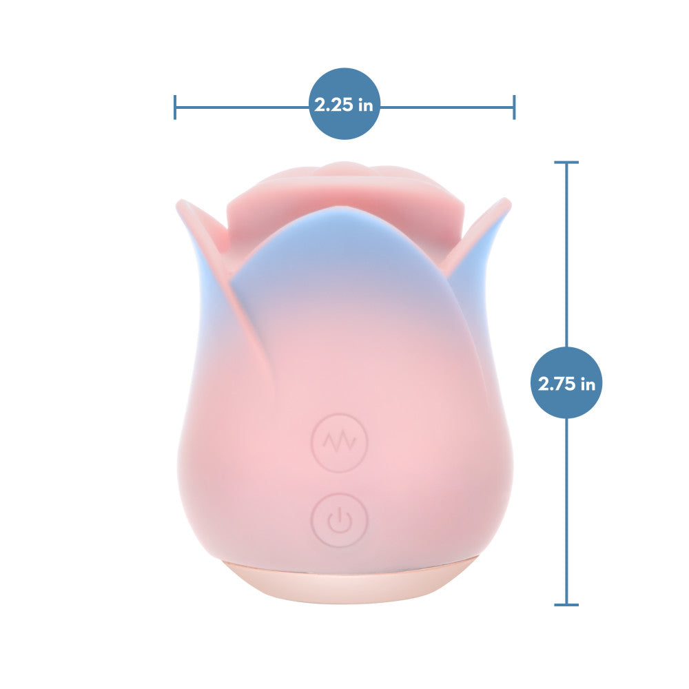 Blush Collection | Kissing Rose Silicone Floral Vibrator With ‘French Kiss’ Speeds – Magnetic USB Rechargeable – In Pink、mySite、bottomscart