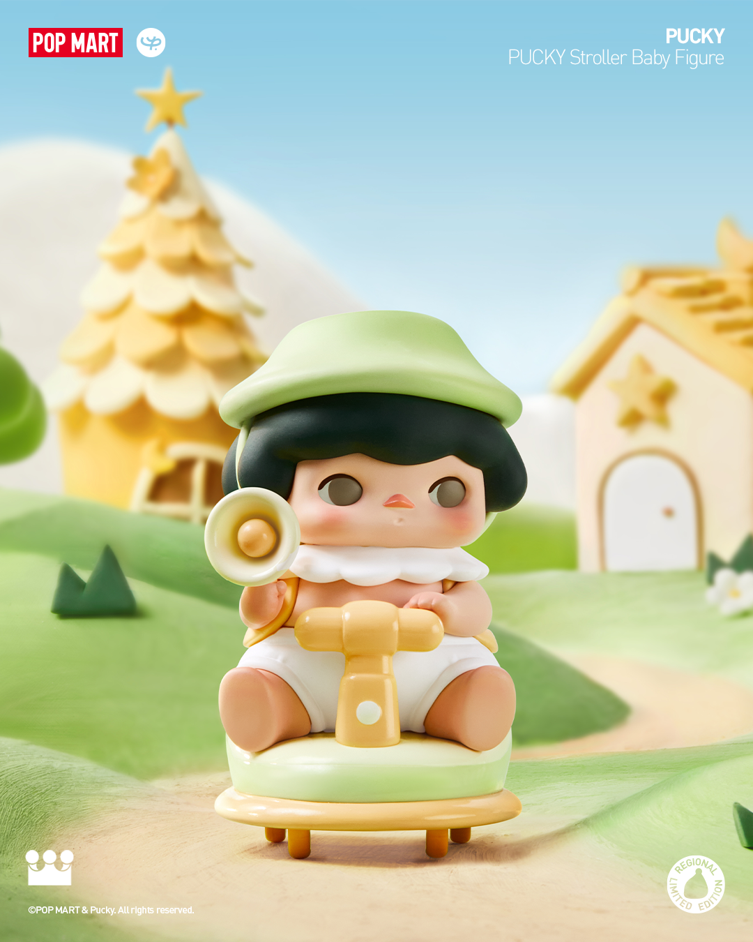  POP MART PUCKY Stroller Baby Figure、mySite、greenlandpopulation