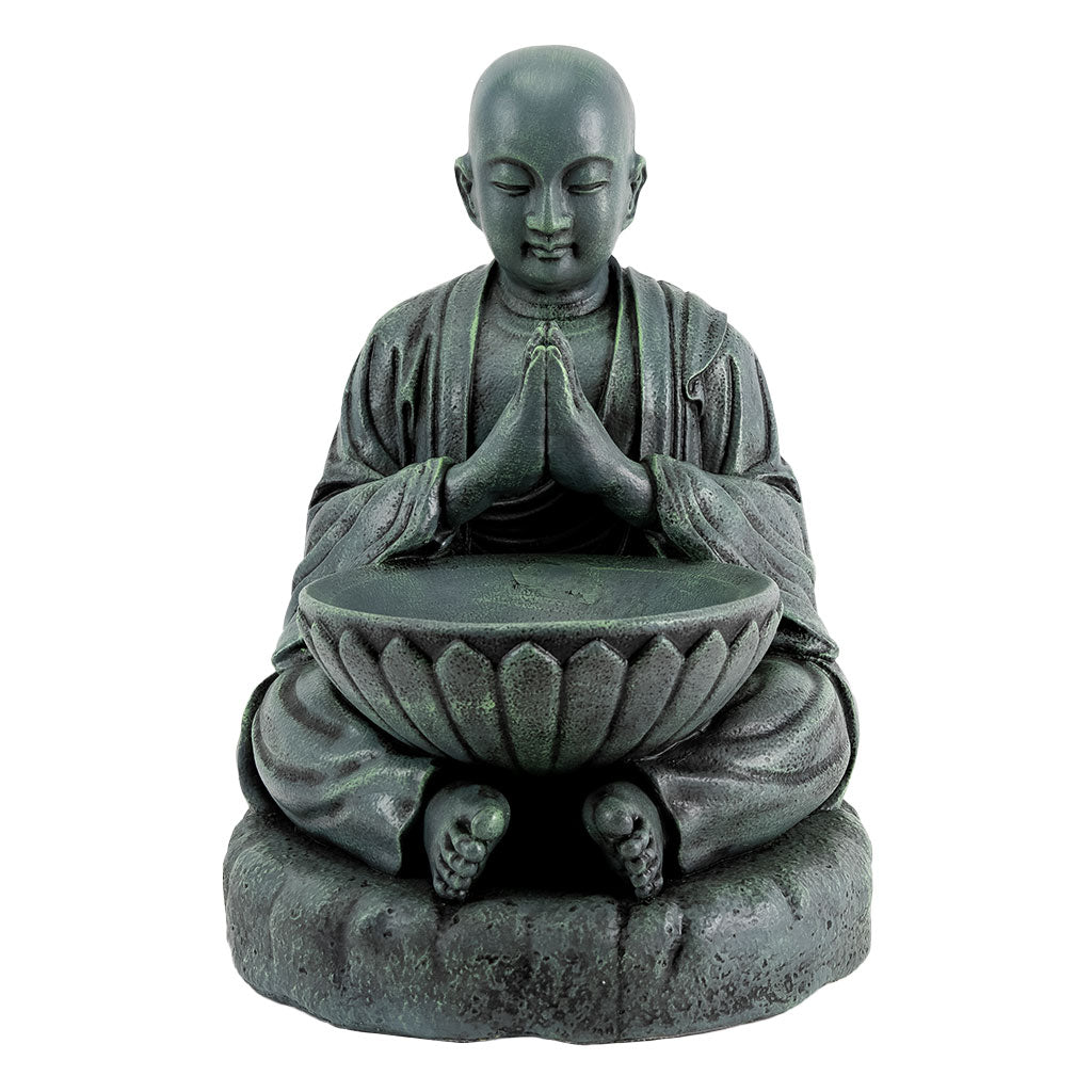 Buddhist Garden Statue: Monk with Bowl、mySite、topwebapps