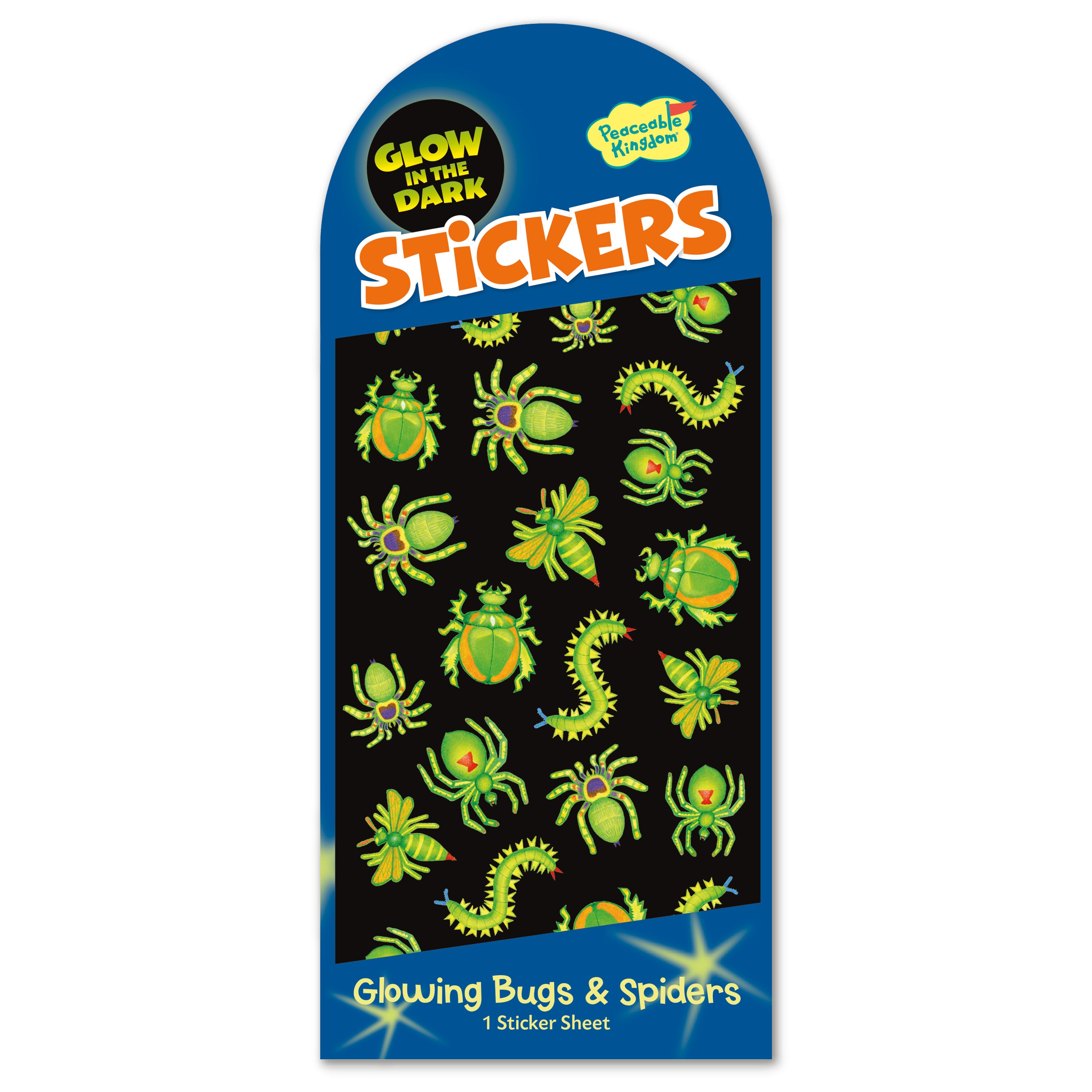  Bugs & Spiders Glow-In-The-Dark Stickers、mySite、ghnorth
