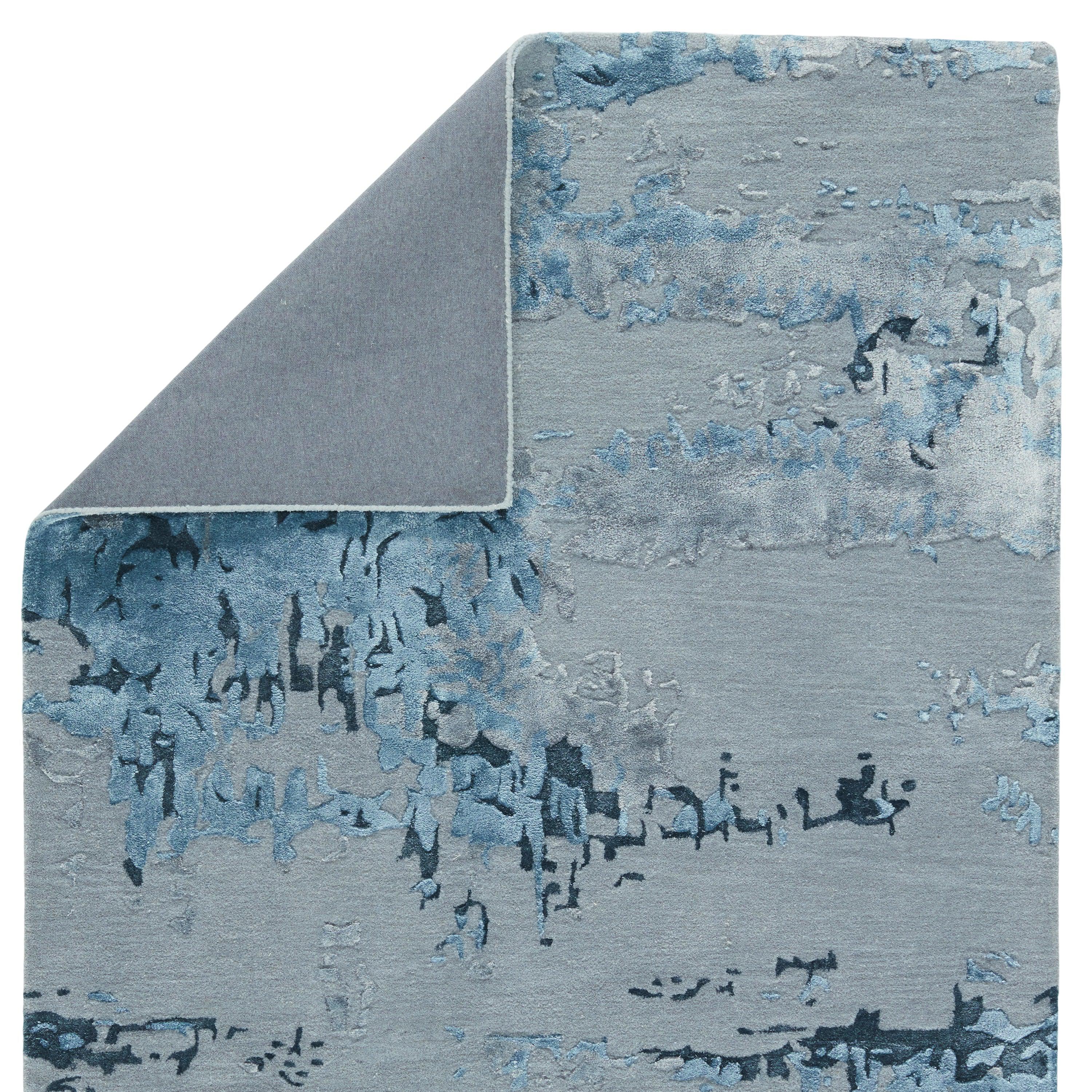Astris Handmade Abstract Blue Light Gray Area Rug、mySite、gigharbornorthrealestate