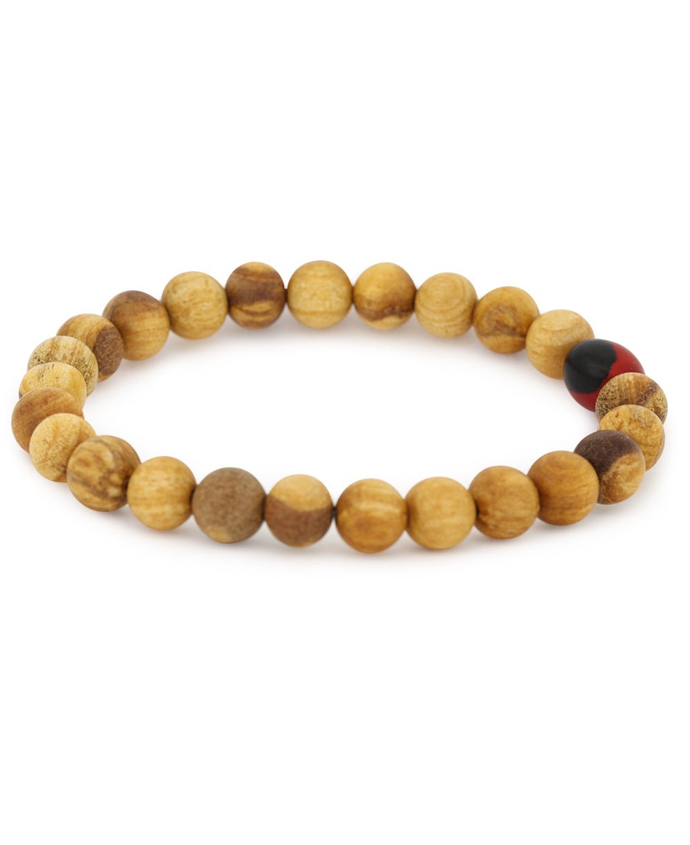 Men's Palo Santo Bracelet With Huayruro Seed、mySite、topwebapps