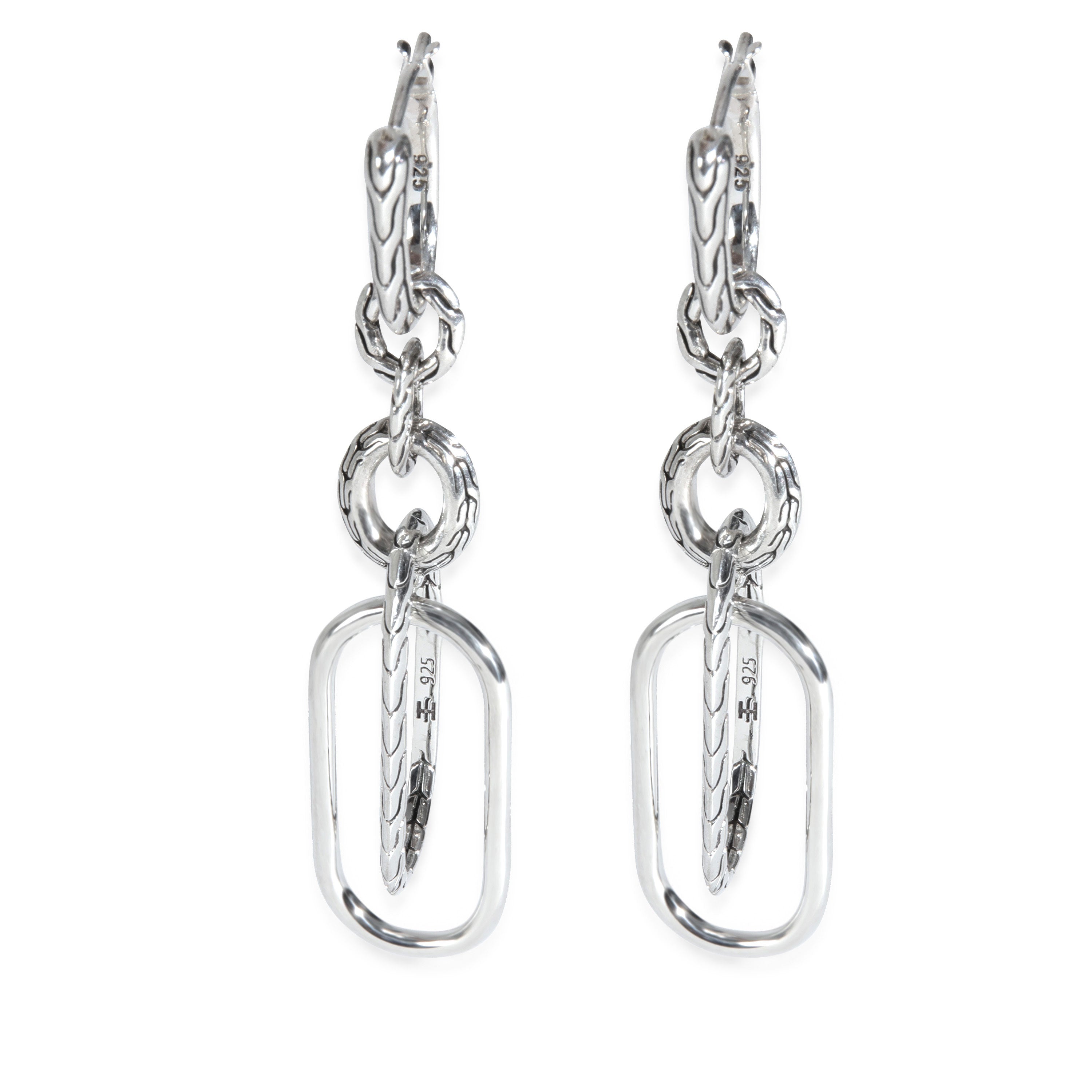 Sterling Silver Classic Chain Asymmetrical Earrings、mySite、garagedoors4me