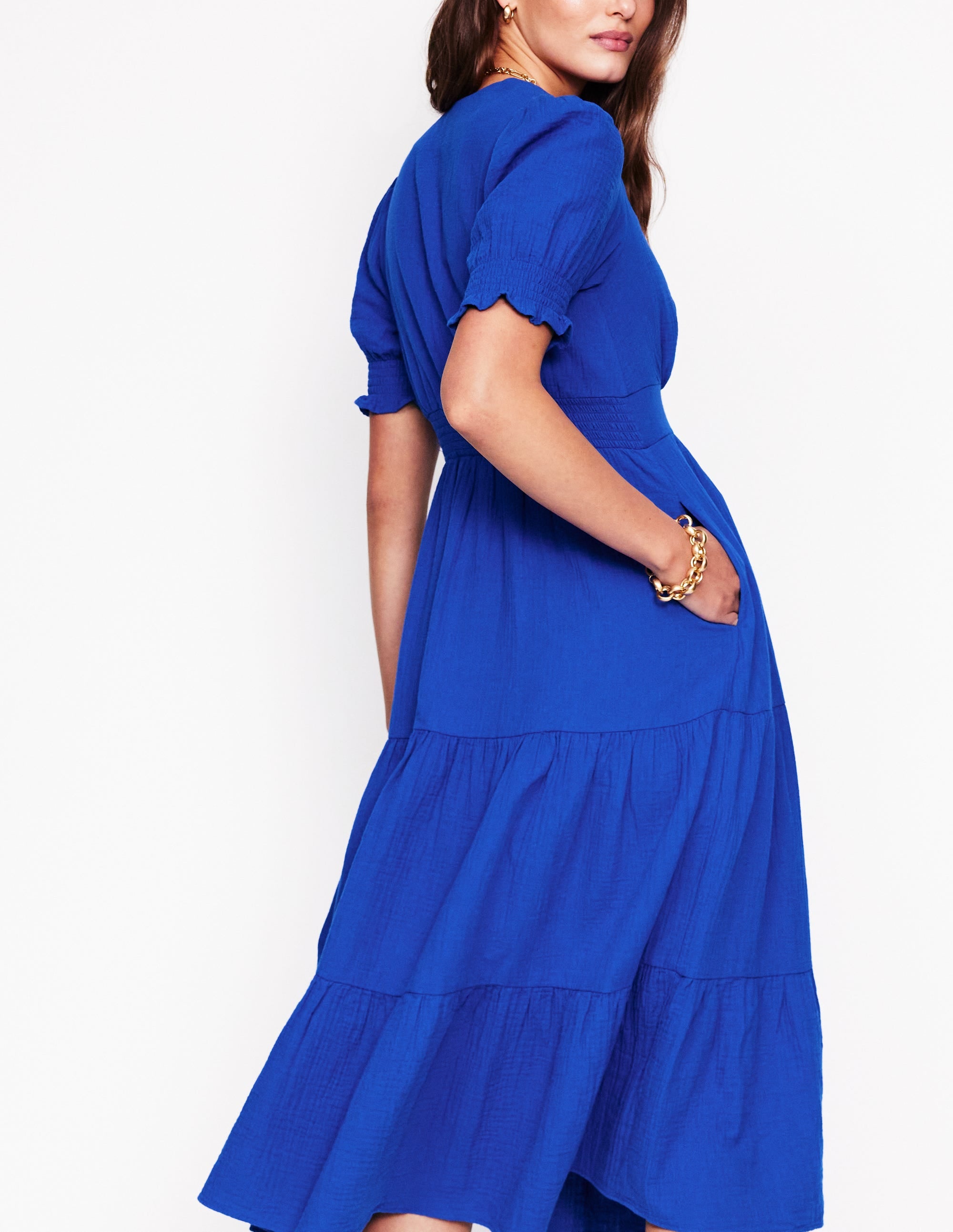  Anna Double Cloth Midi Dress-Bright Blue、mySite、ashleygrahame