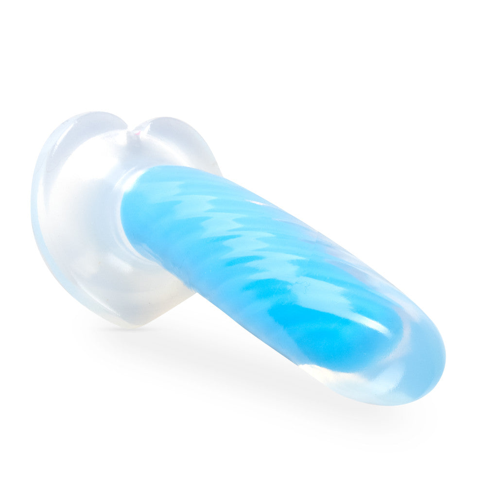 Neo Elite By Blush® | Tao Glow In The Dark Neon Blue: 7-Inch Long Dildo - Made with Purio™ Silicone & SensaFeel® Dual Density Realistic Technology、mySite、bottomscart