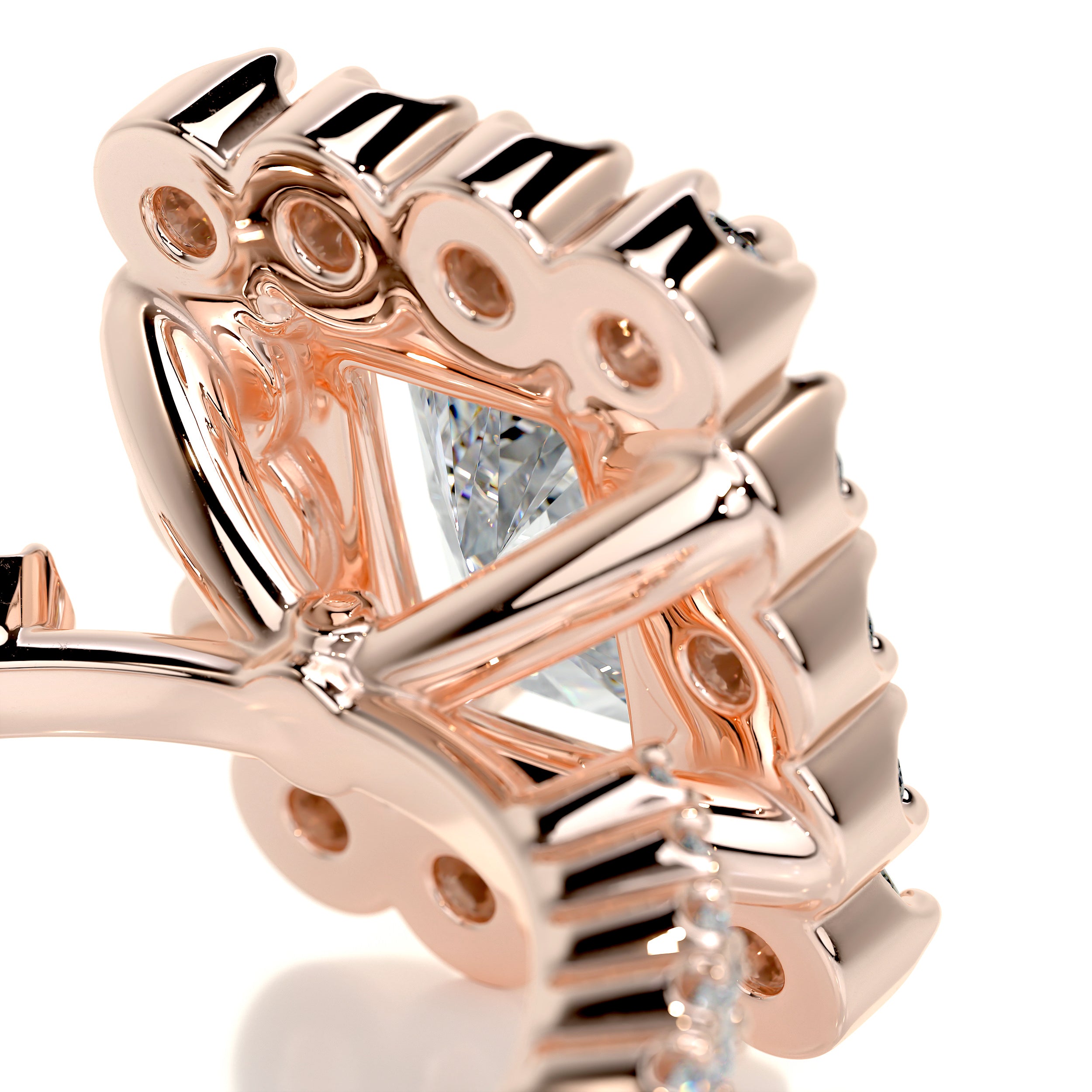 Abby Moissanite & Diamond Ring -14K Rose Gold、mySite、hinf8tx79