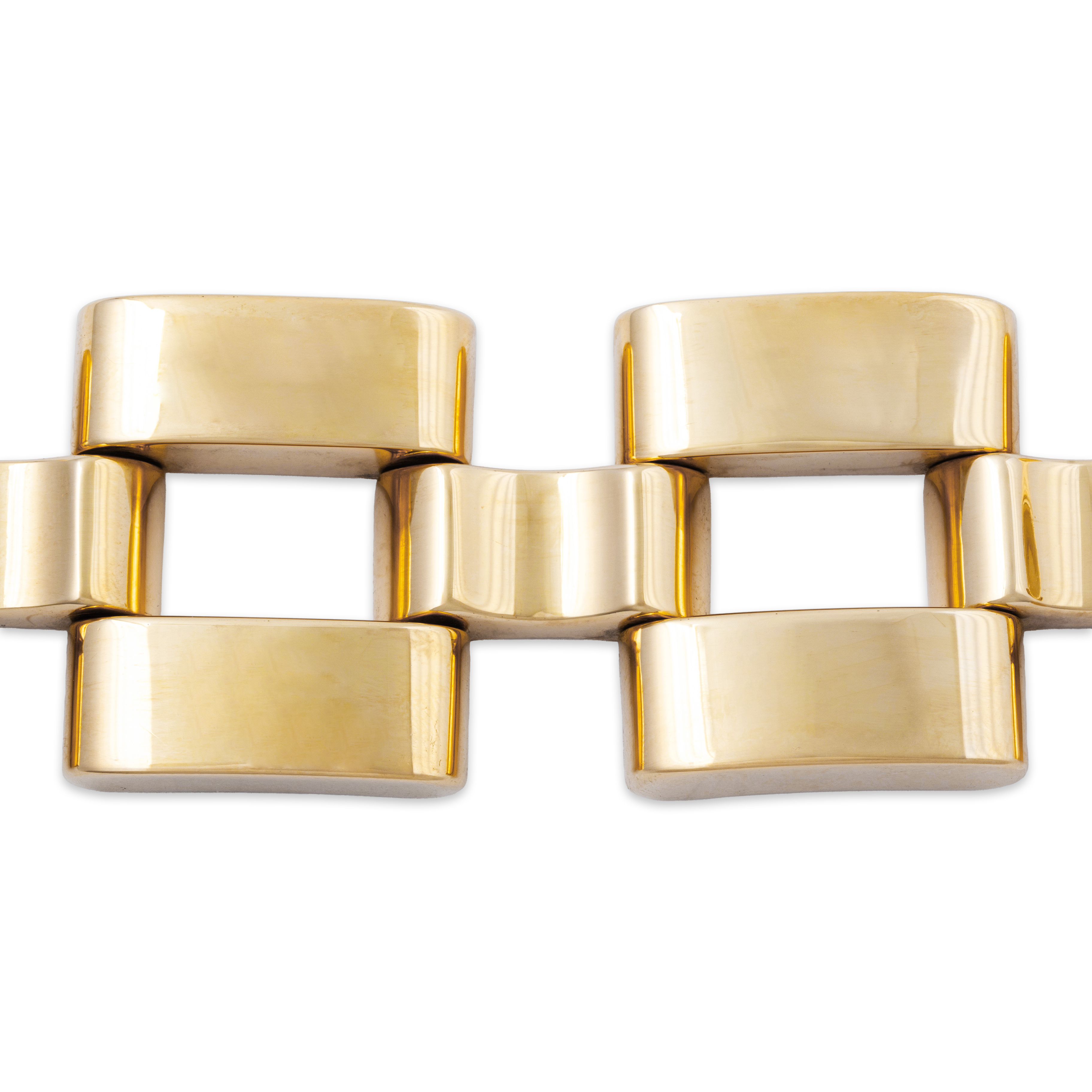 Vintage Oversized Tiffany & Co. 14k Yellow Gold Tank Link Bracelet 6.25、mySite、hinf8tx79