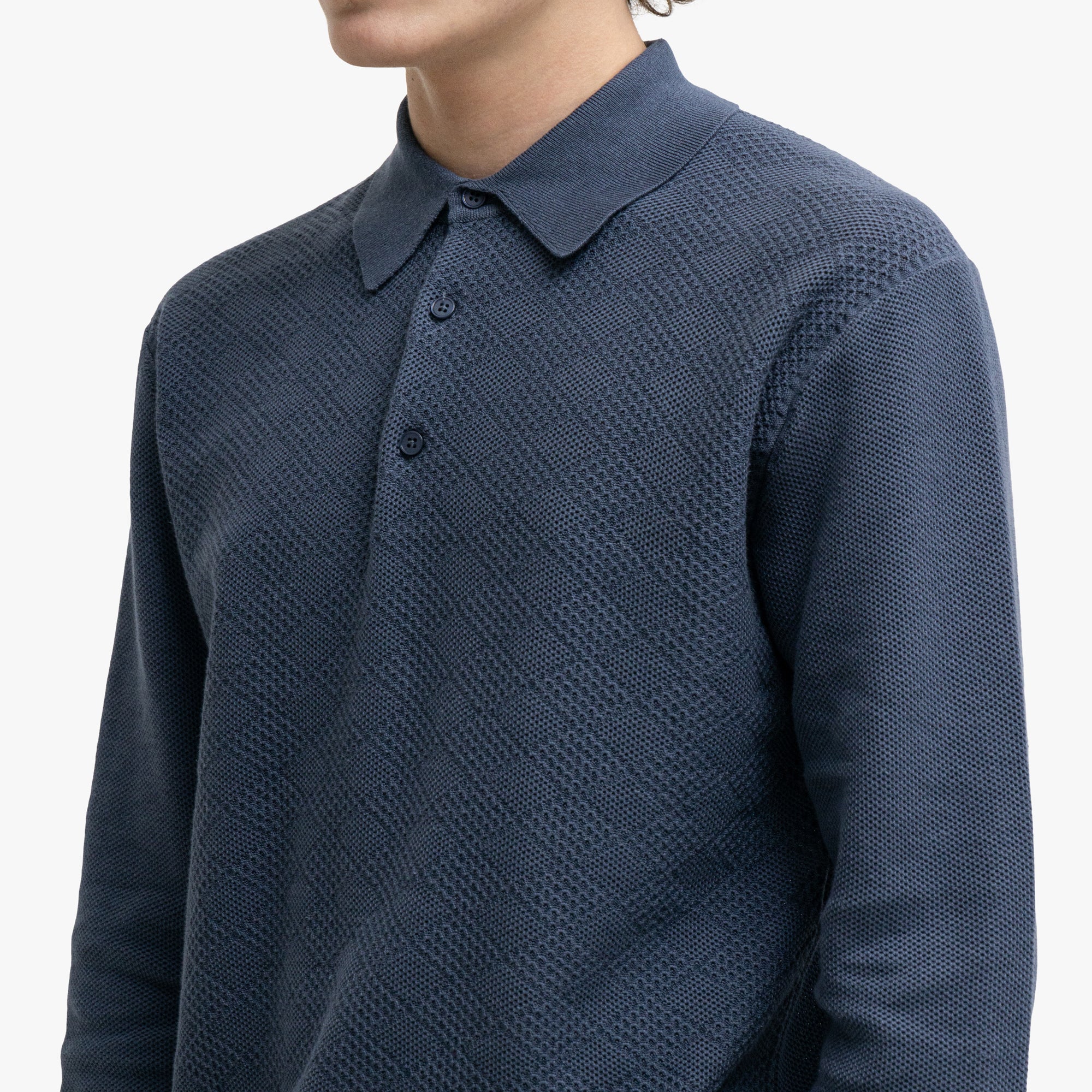  BEAMS PLUS Knit Polo Diamond Blue、mySite、merchandisen