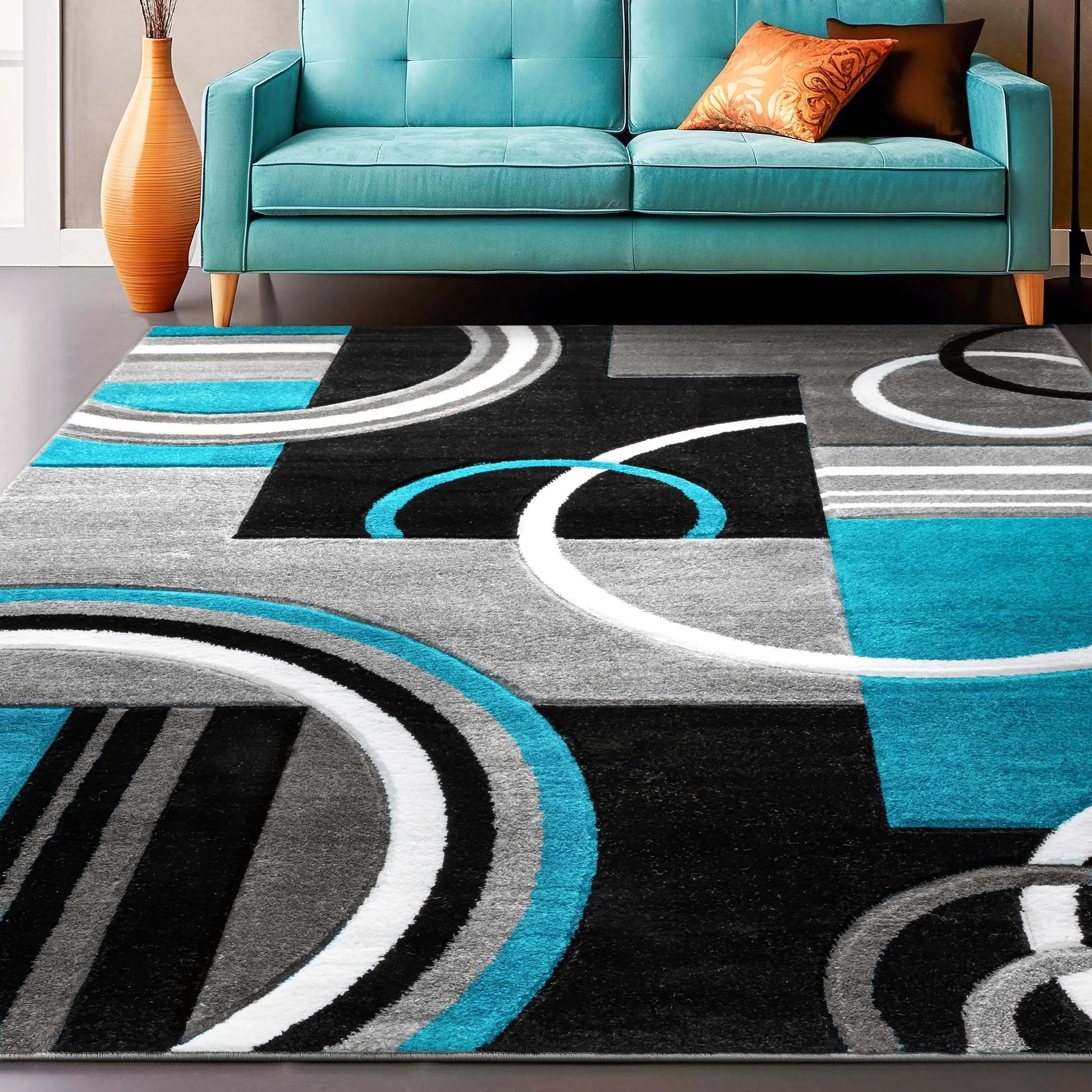 Galaxy Waves Blue Modern Rug、mySite、gigharbornorthrealestate